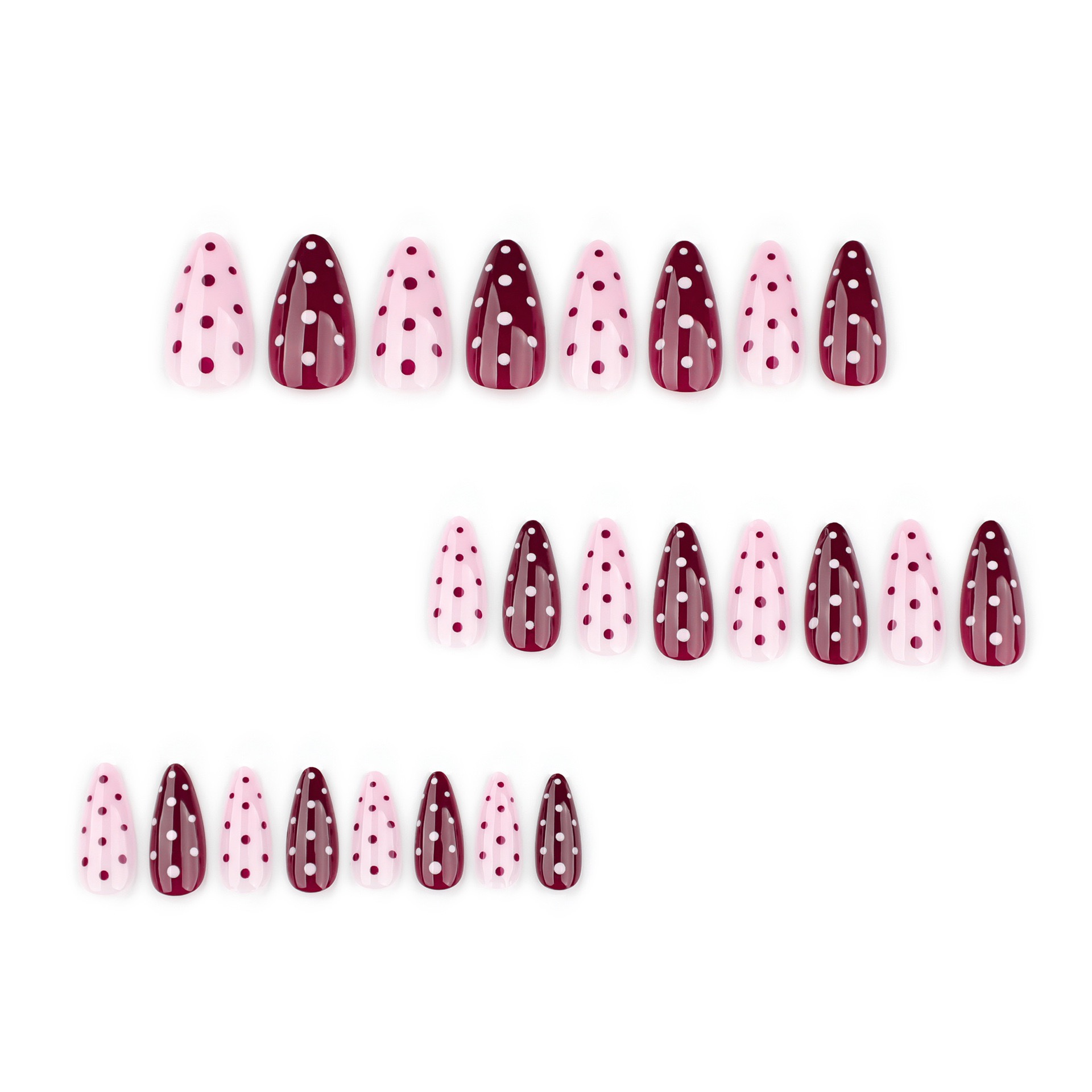 Couple Polka Dots Medium Nails