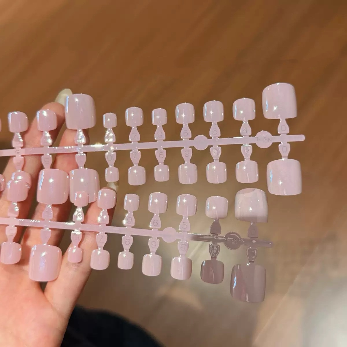Pale Pink Toe Nails 42pcs