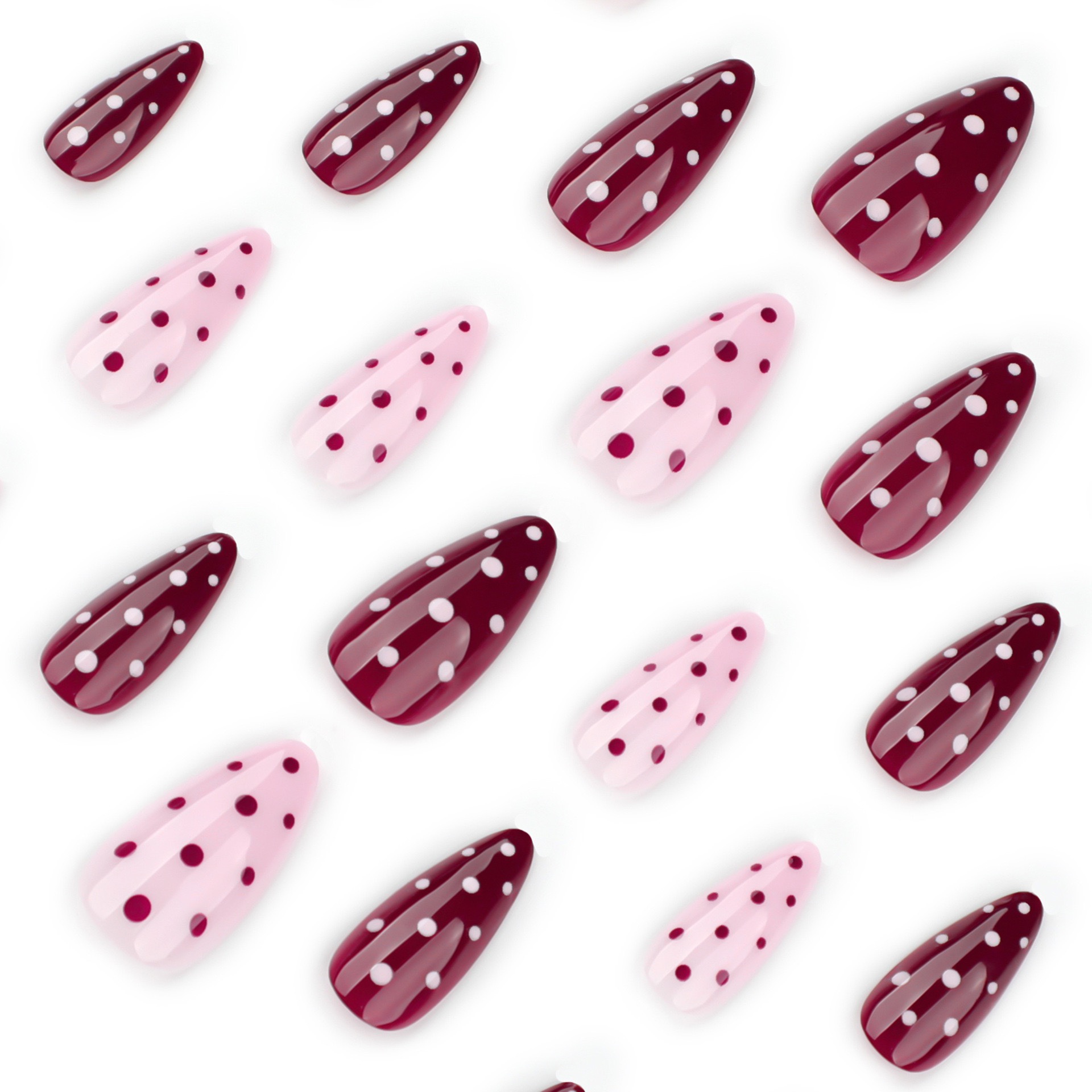 Couple Polka Dots Medium Nails