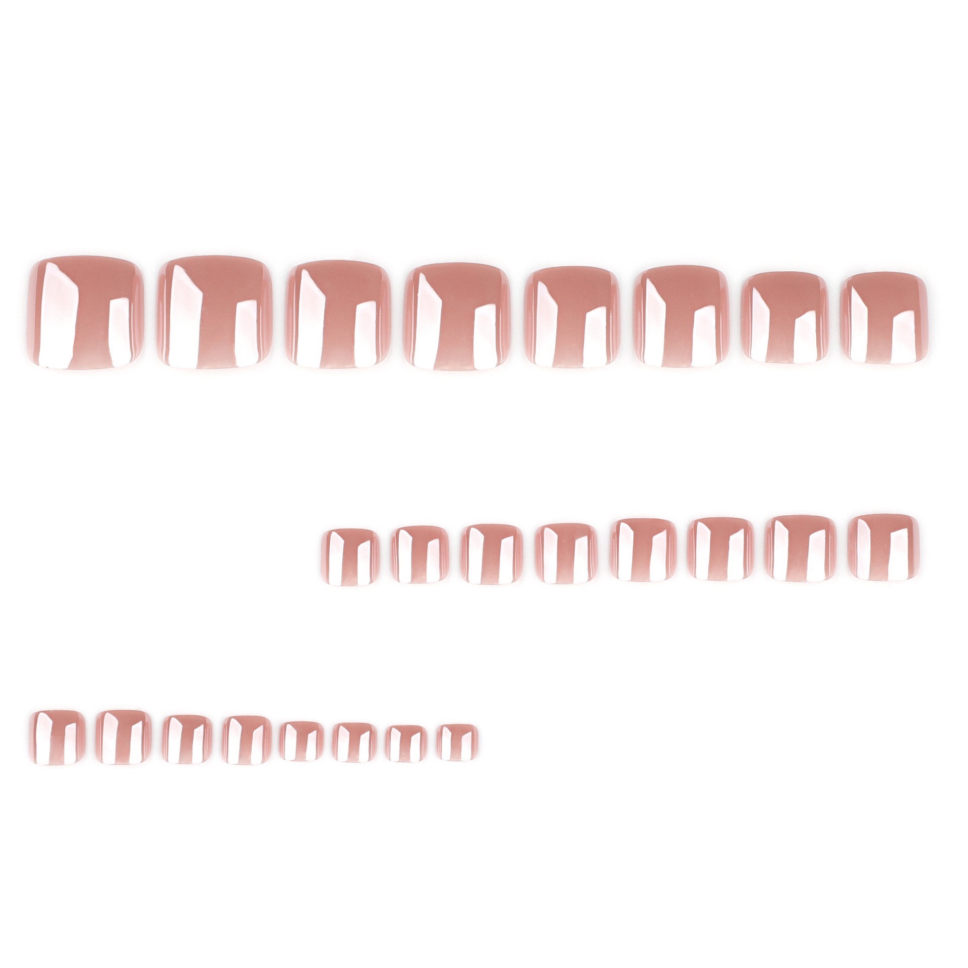 Aurora Nude Pink Toe Nails