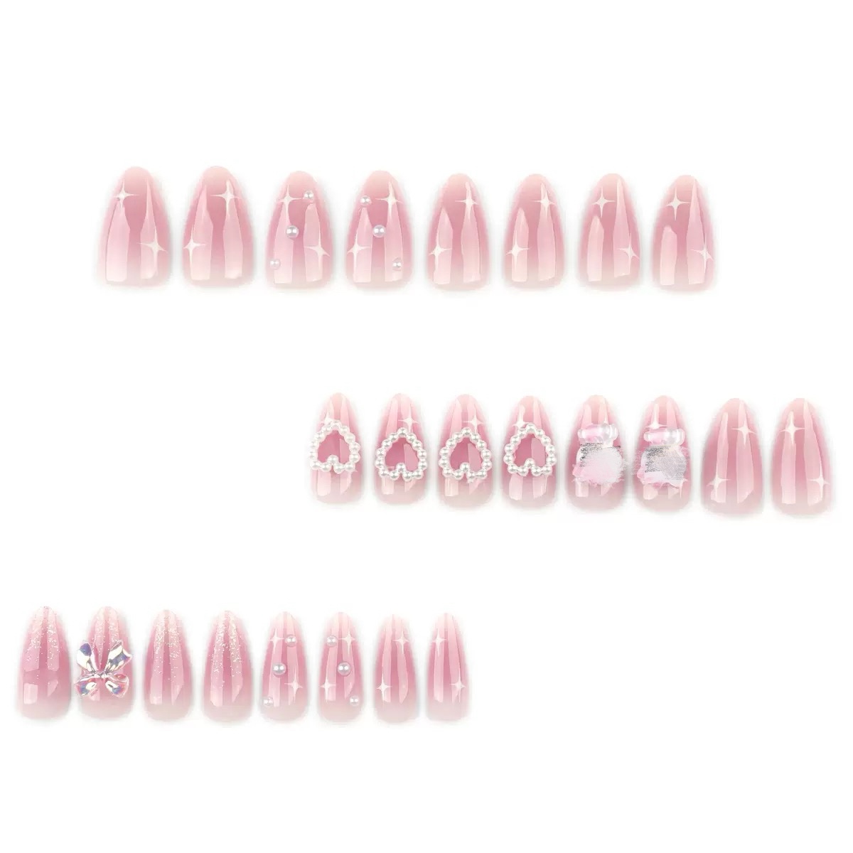 Pink Cute Cat Medium Nails