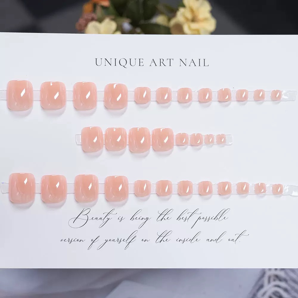 Aurora Light Pink Toe Nails