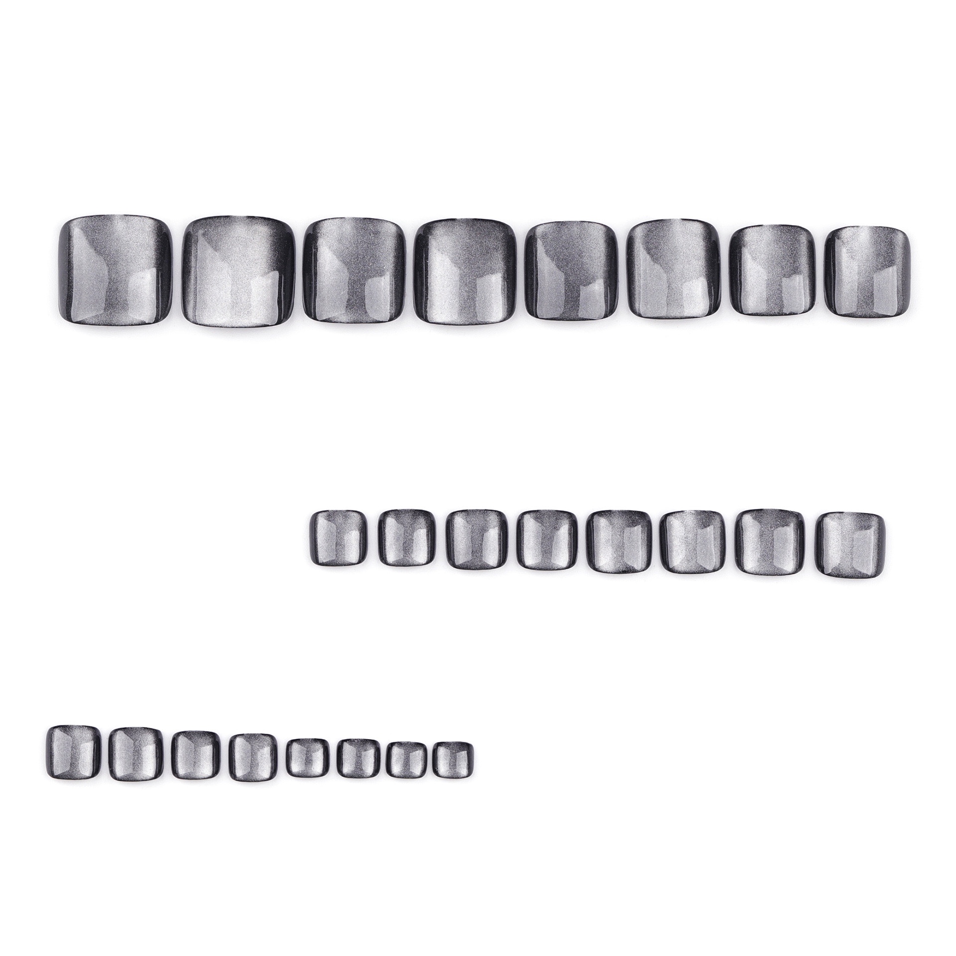 Black cat eye Toe nails