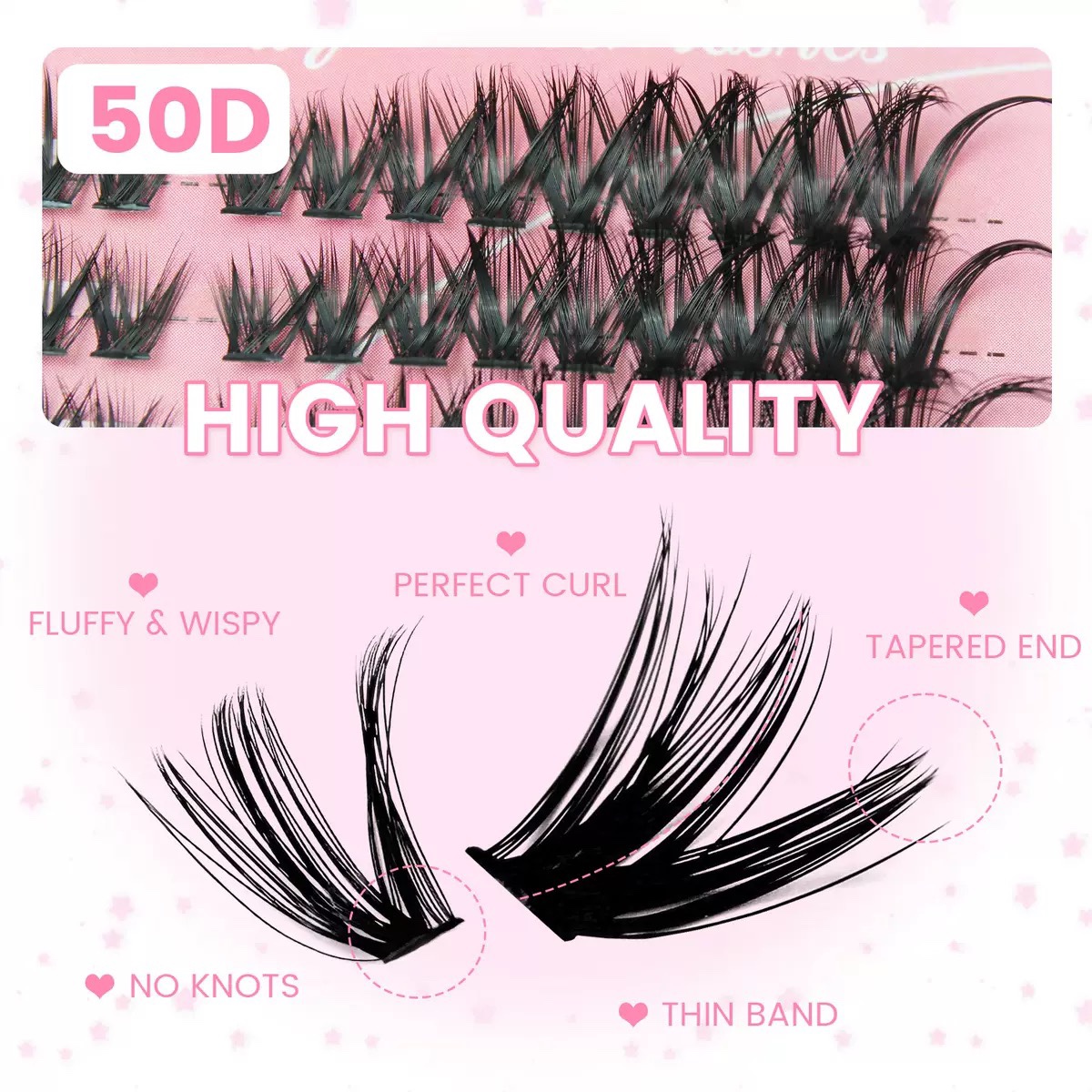 DIY false eyelash single cluster 80P thick and curly hot melt loose hair