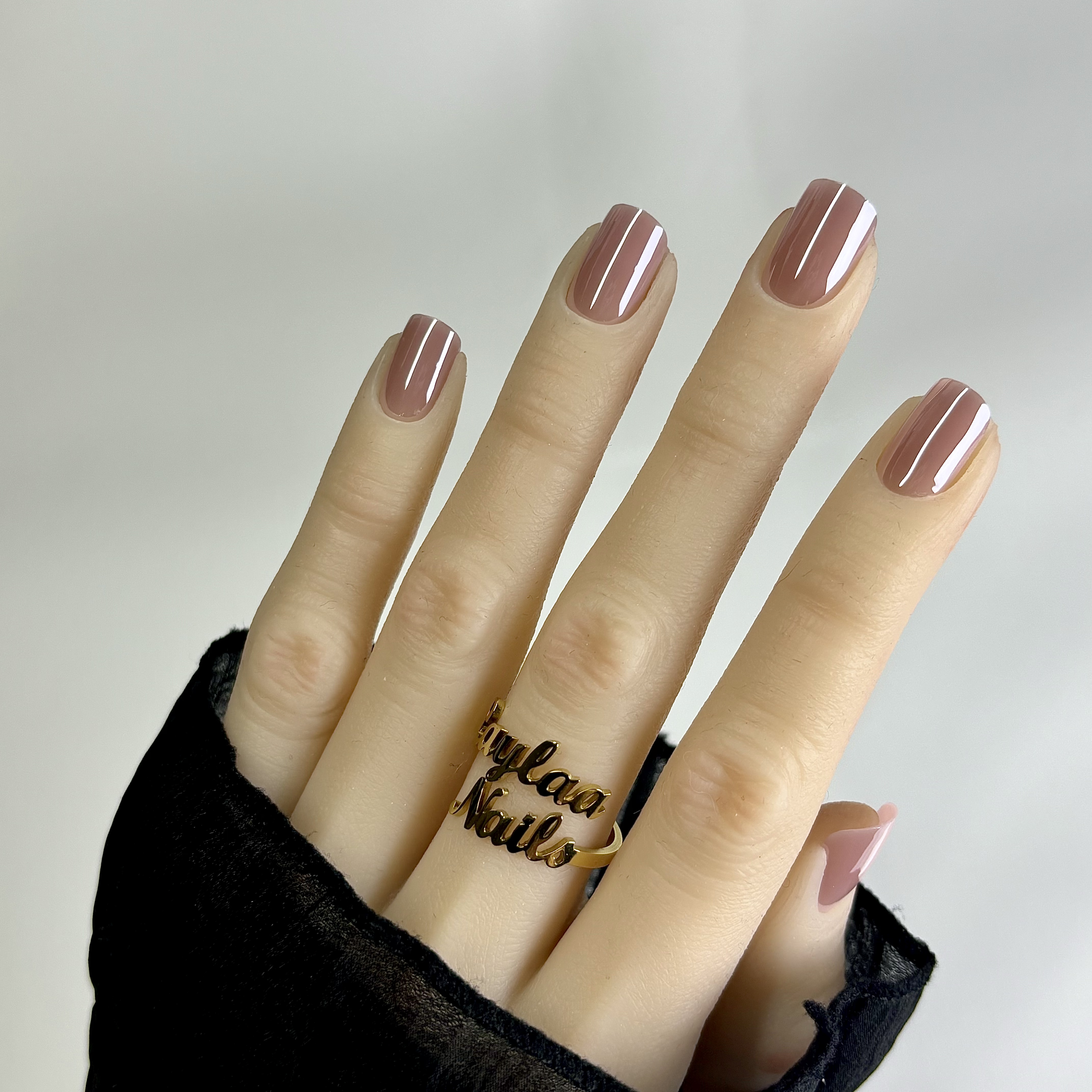 Aurora Light Pink Short Nails