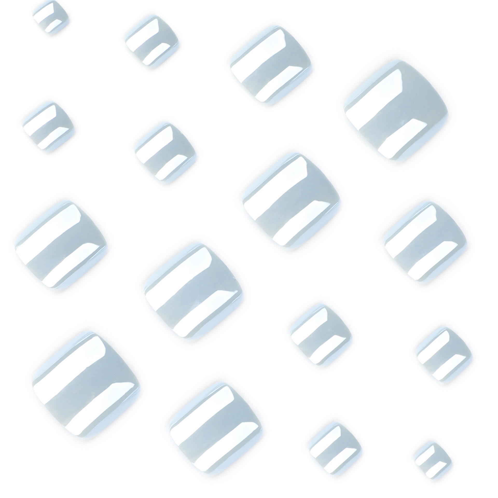 Aurora Baby Blue Toe Nails