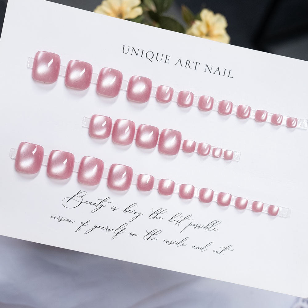 Rose Sakura Cat Eyes Toe Nails 32pcs