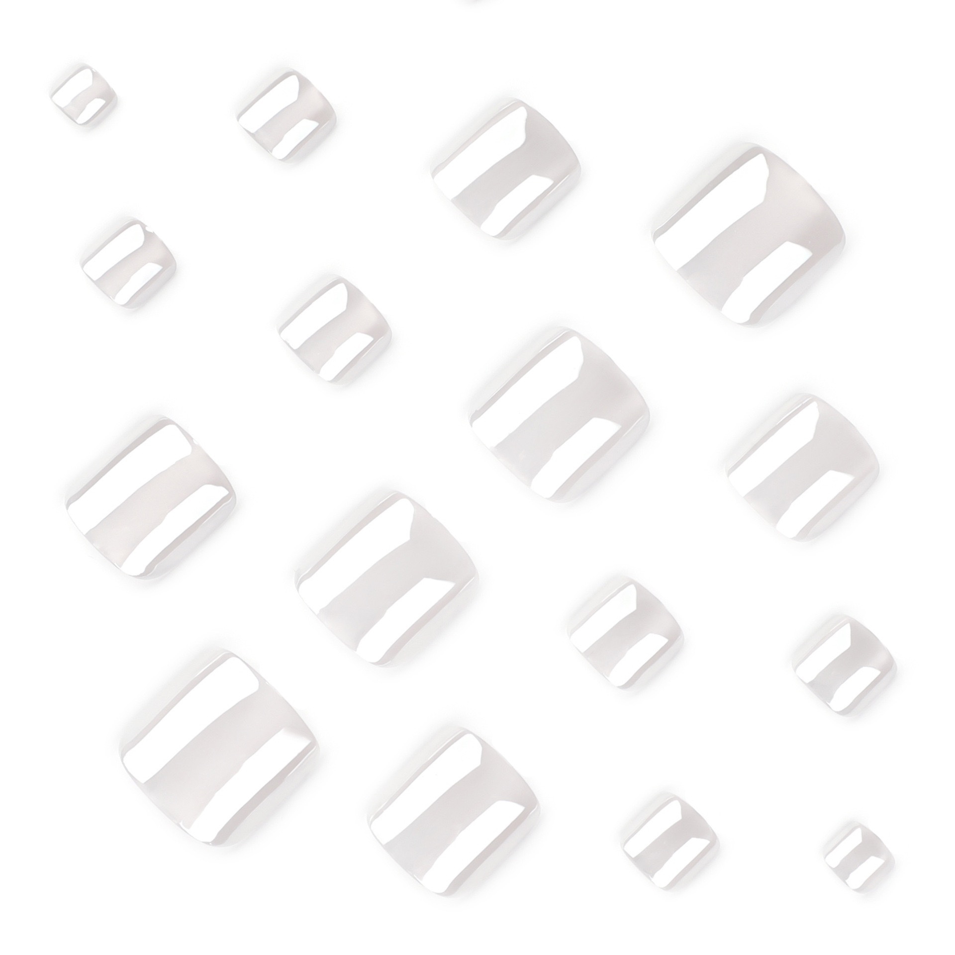 Aurora White Toe Nails