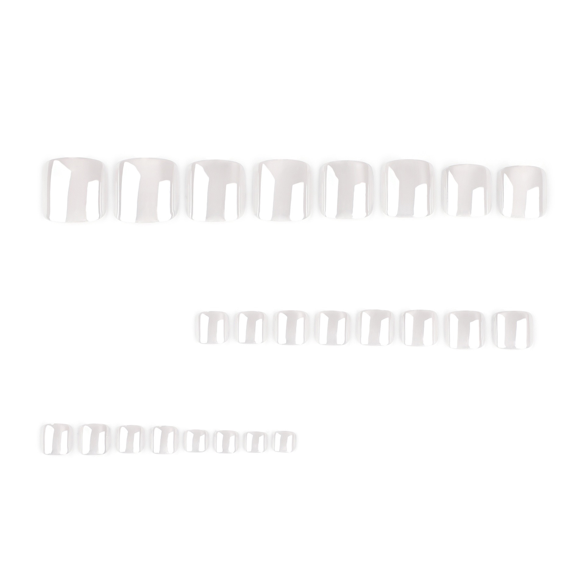 Aurora White Toe Nails