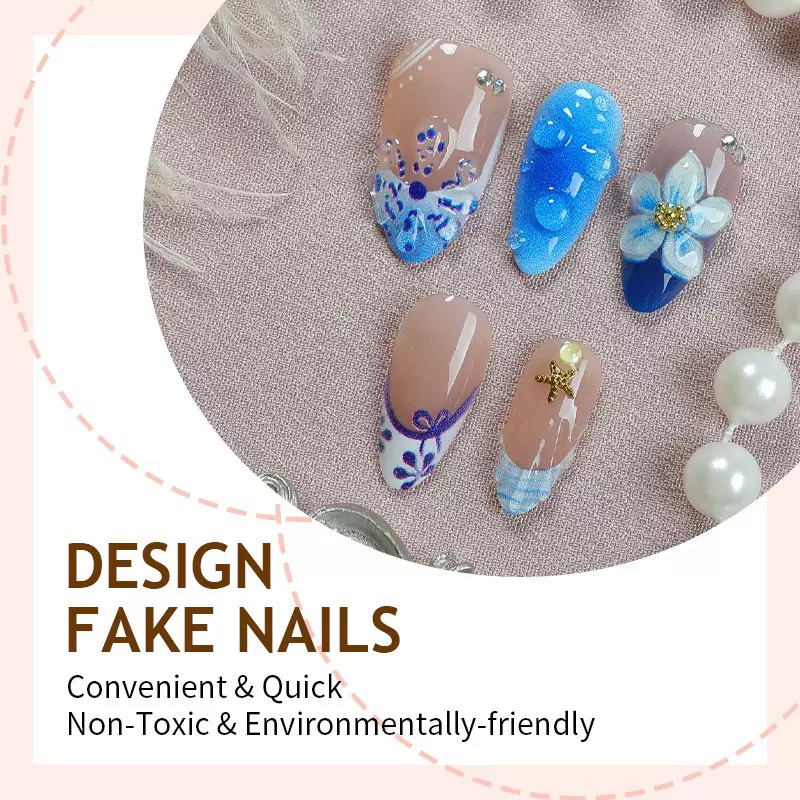 Shell French Tips Medium Nails