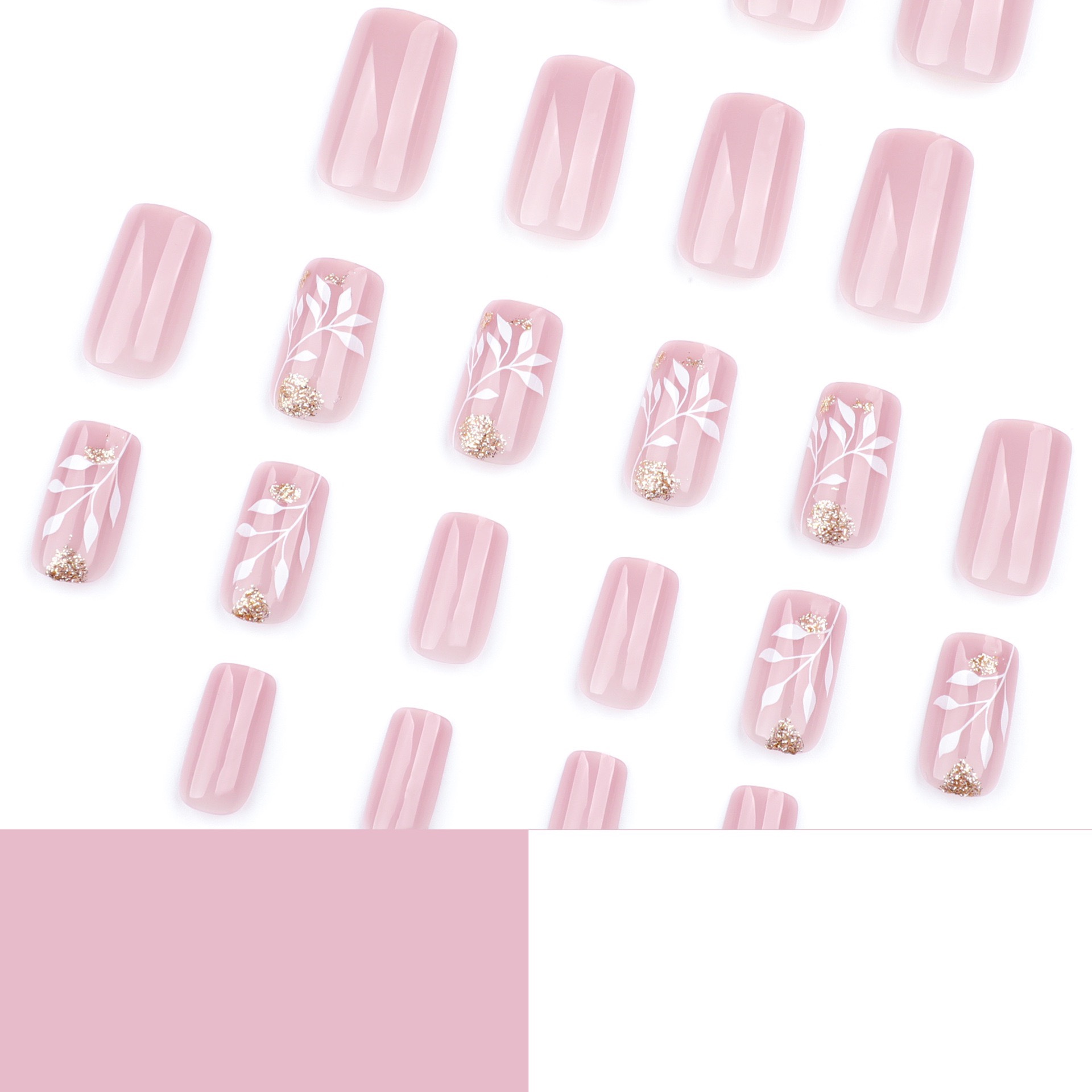 Marble Pink Short Nails