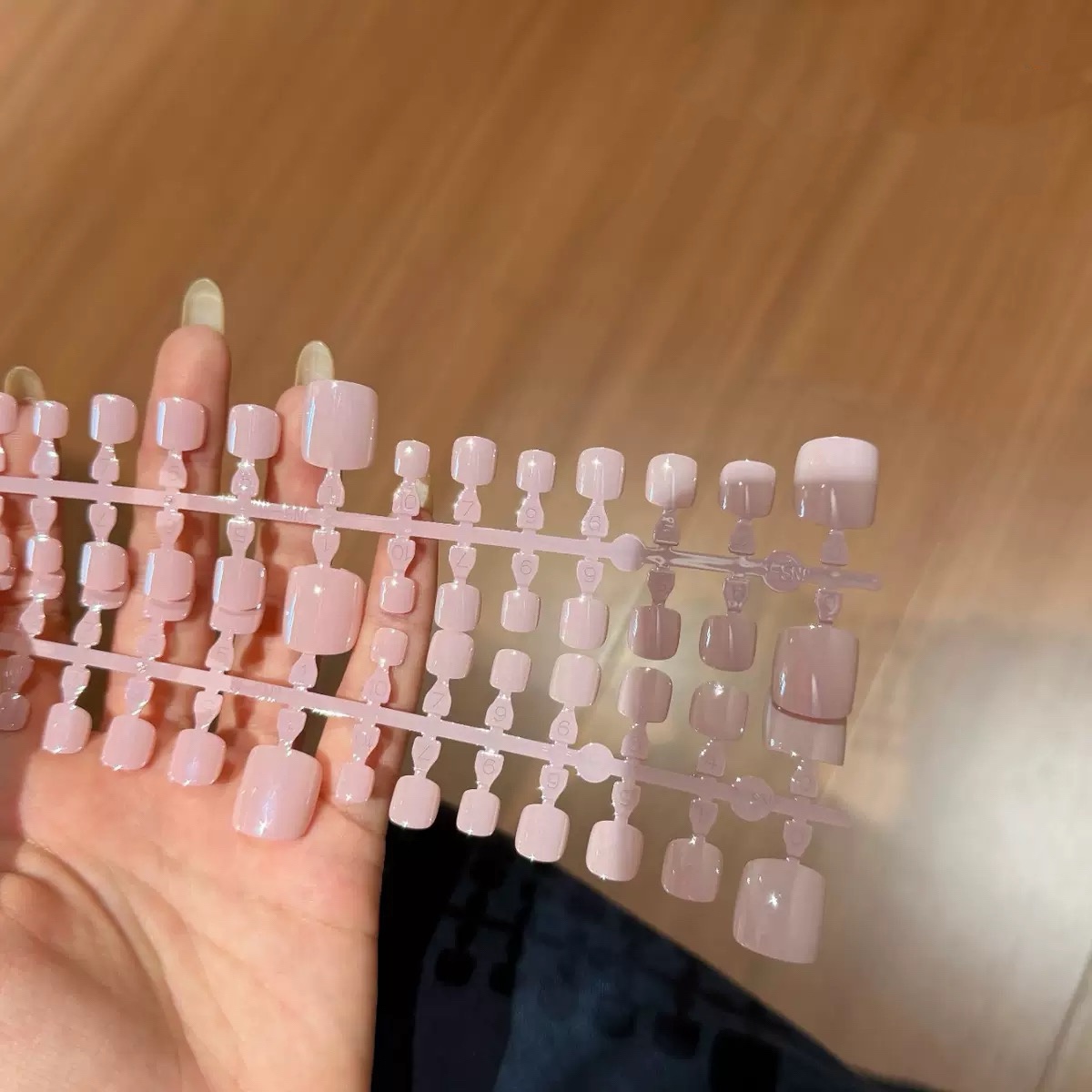 Pale Pink Toe Nails 42pcs