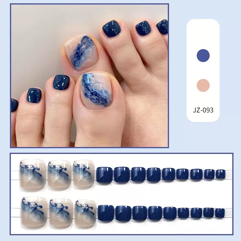 Ocean Heart Toe nails