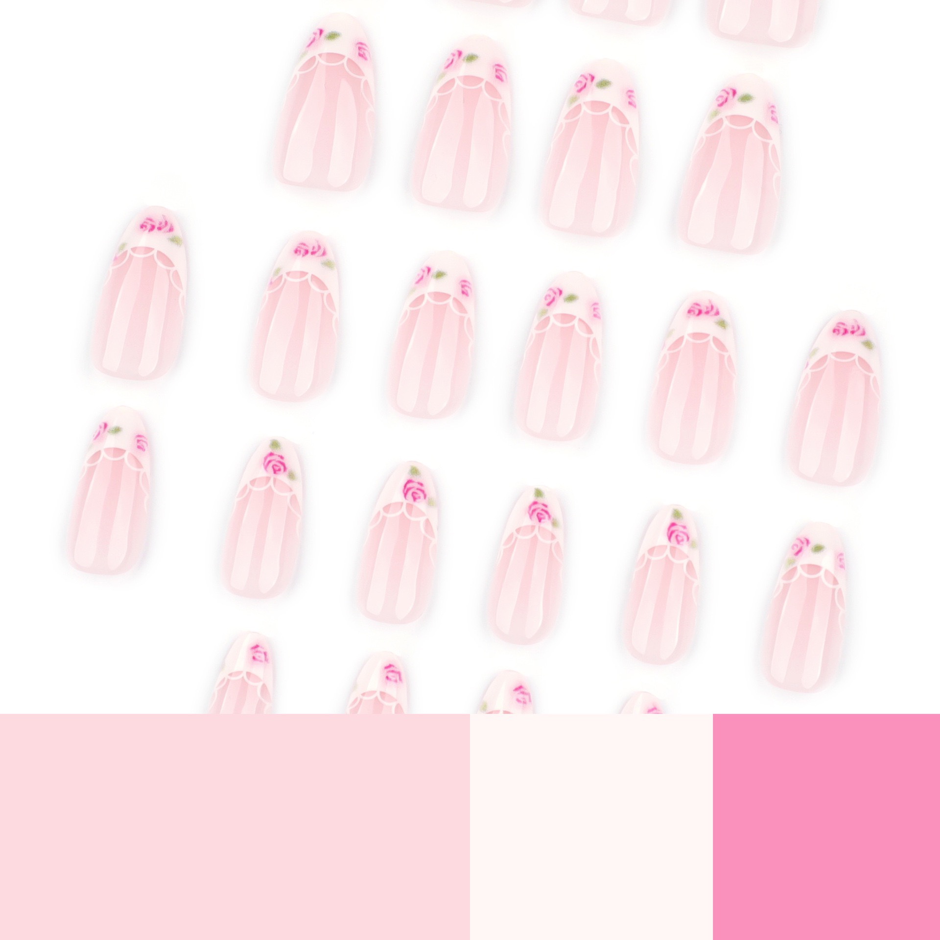 Rose Dresses Medium Nails