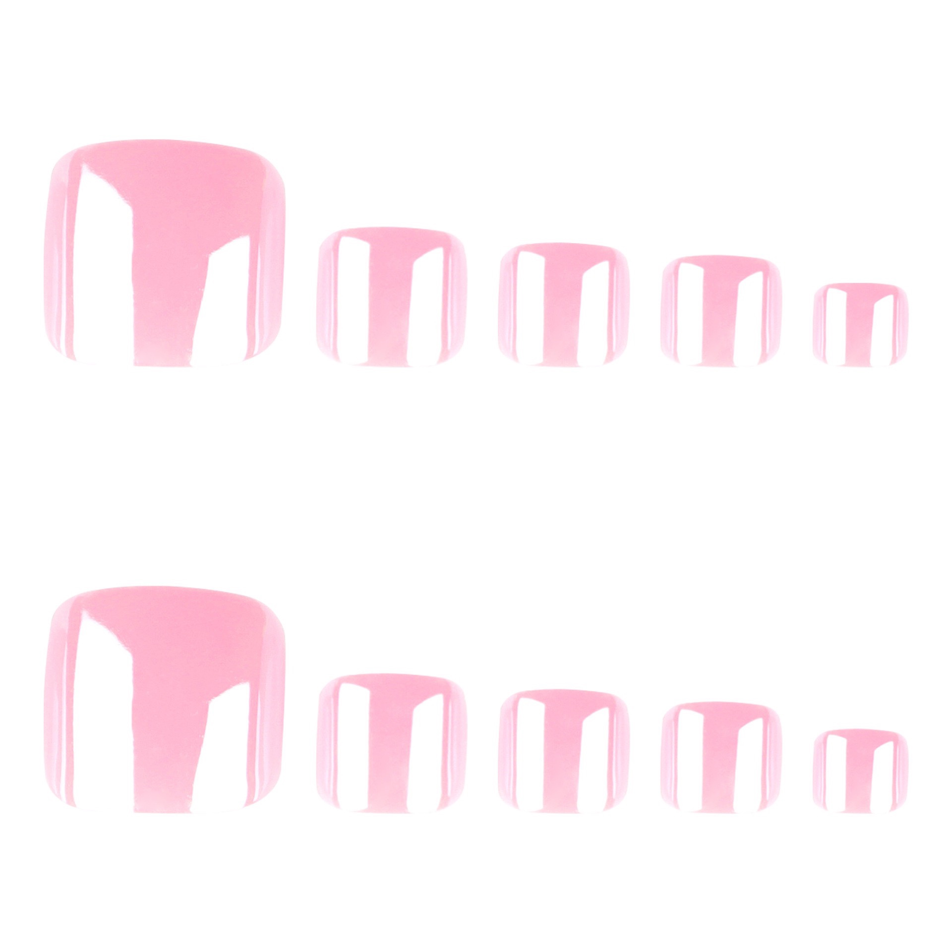 Aurora Baby Pink Toe Nails