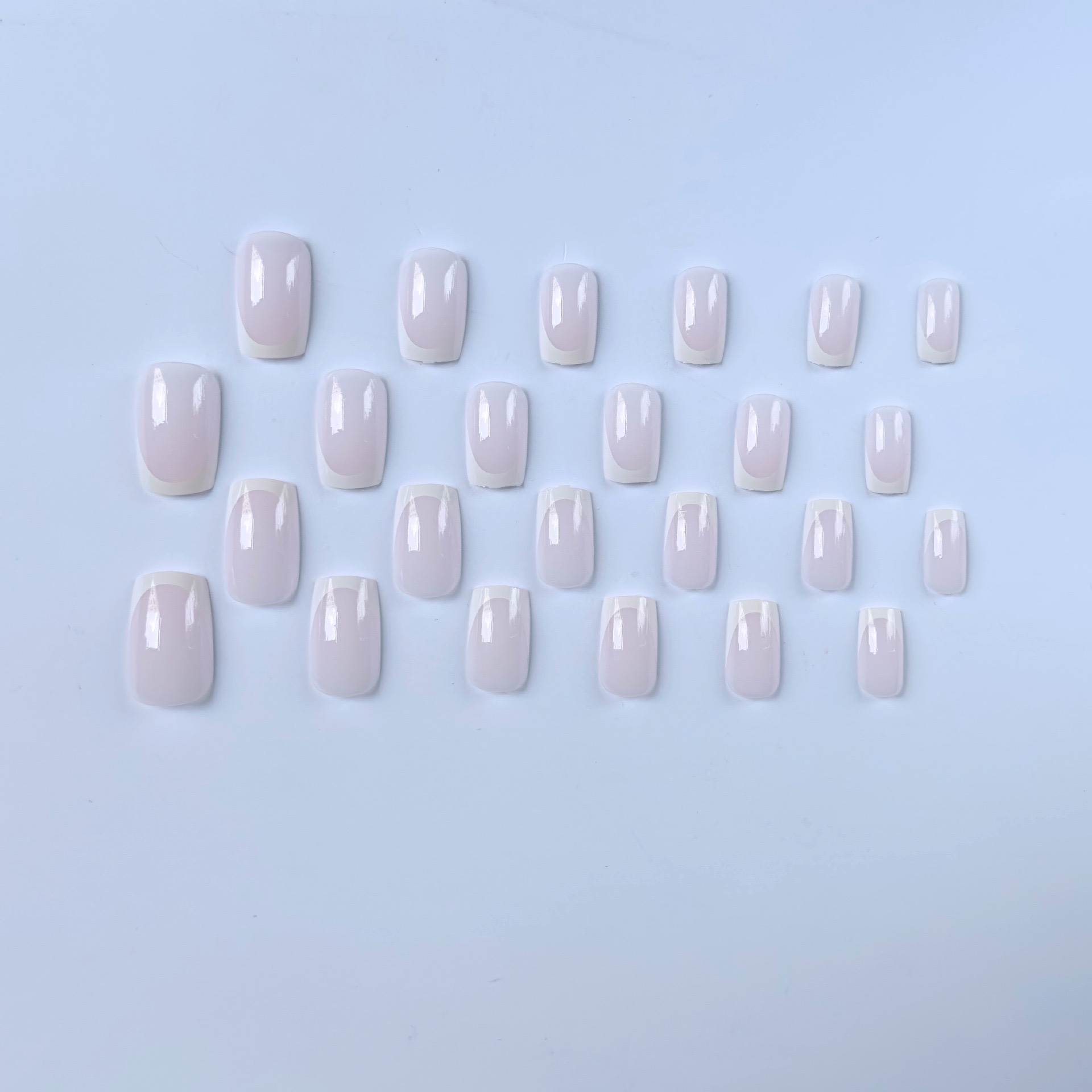 White French Square Medium Nails