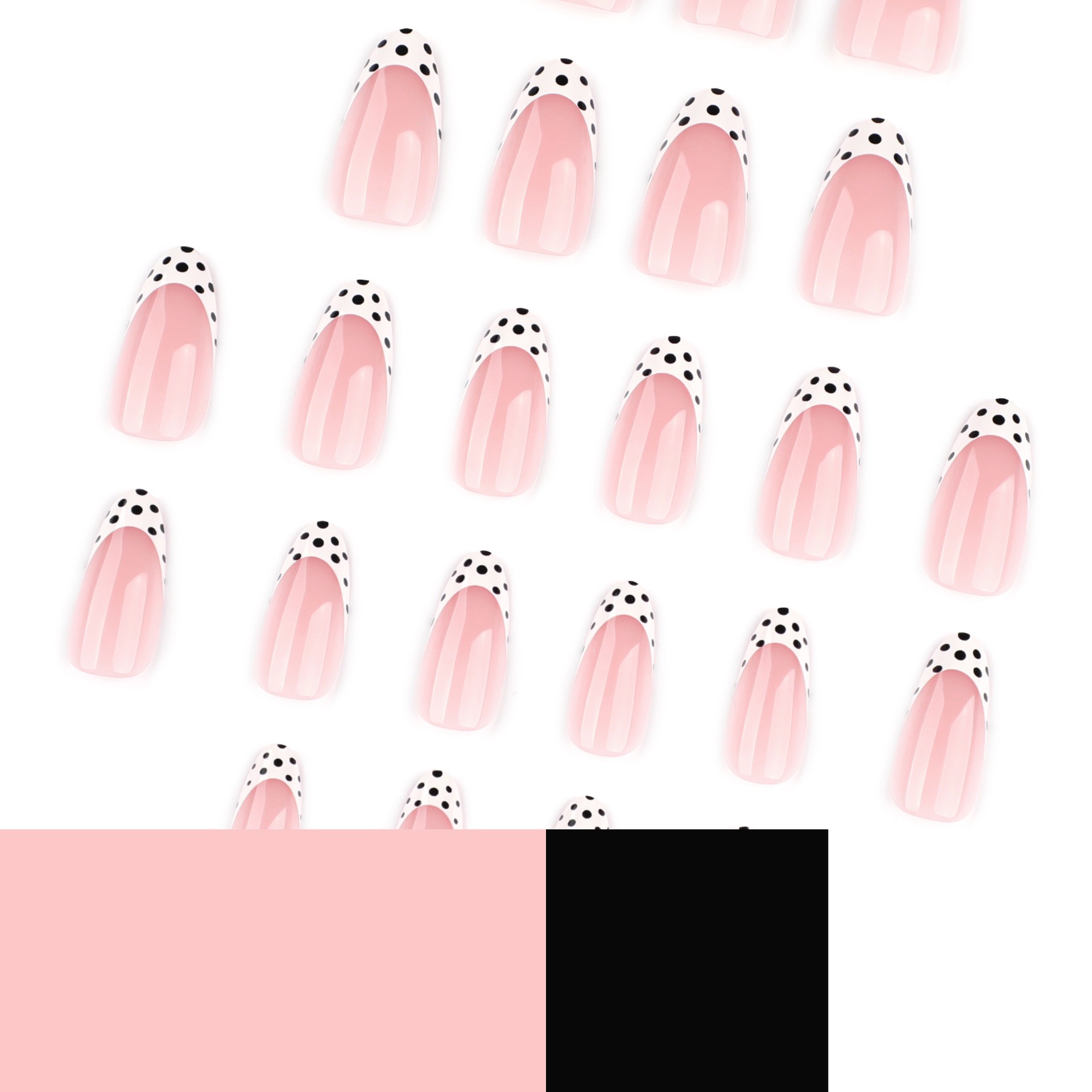 Dots French Tips Medium Nails