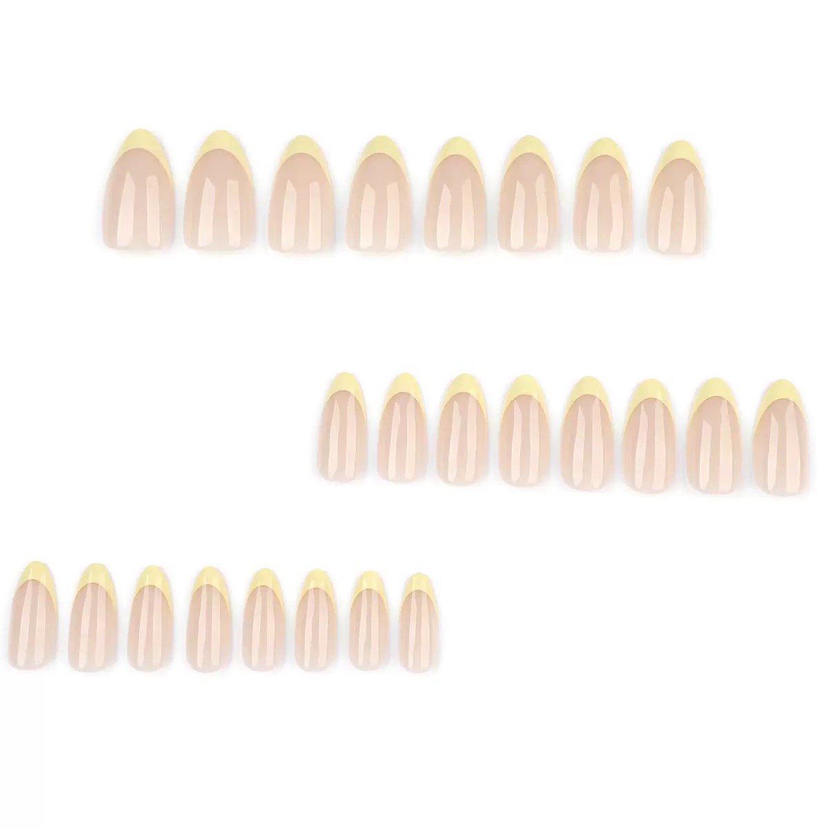 Elegant Yellow French Tips Medium Nails