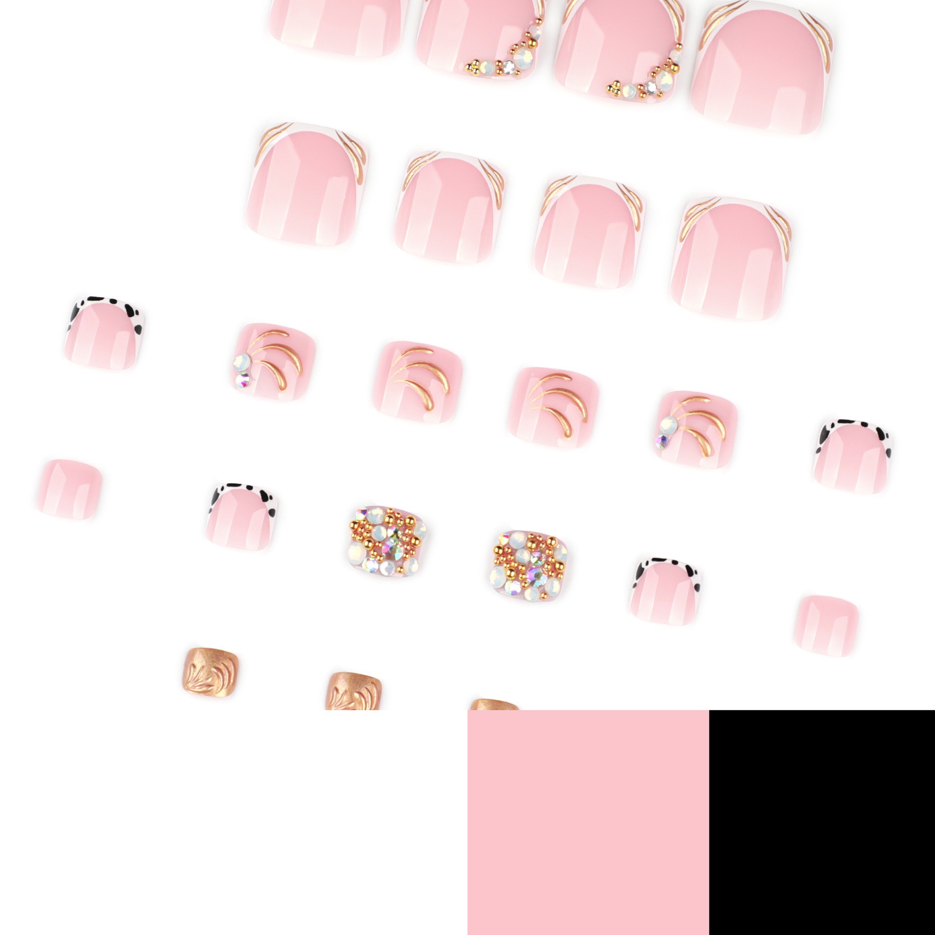 3D Gold Medal Toe Nails