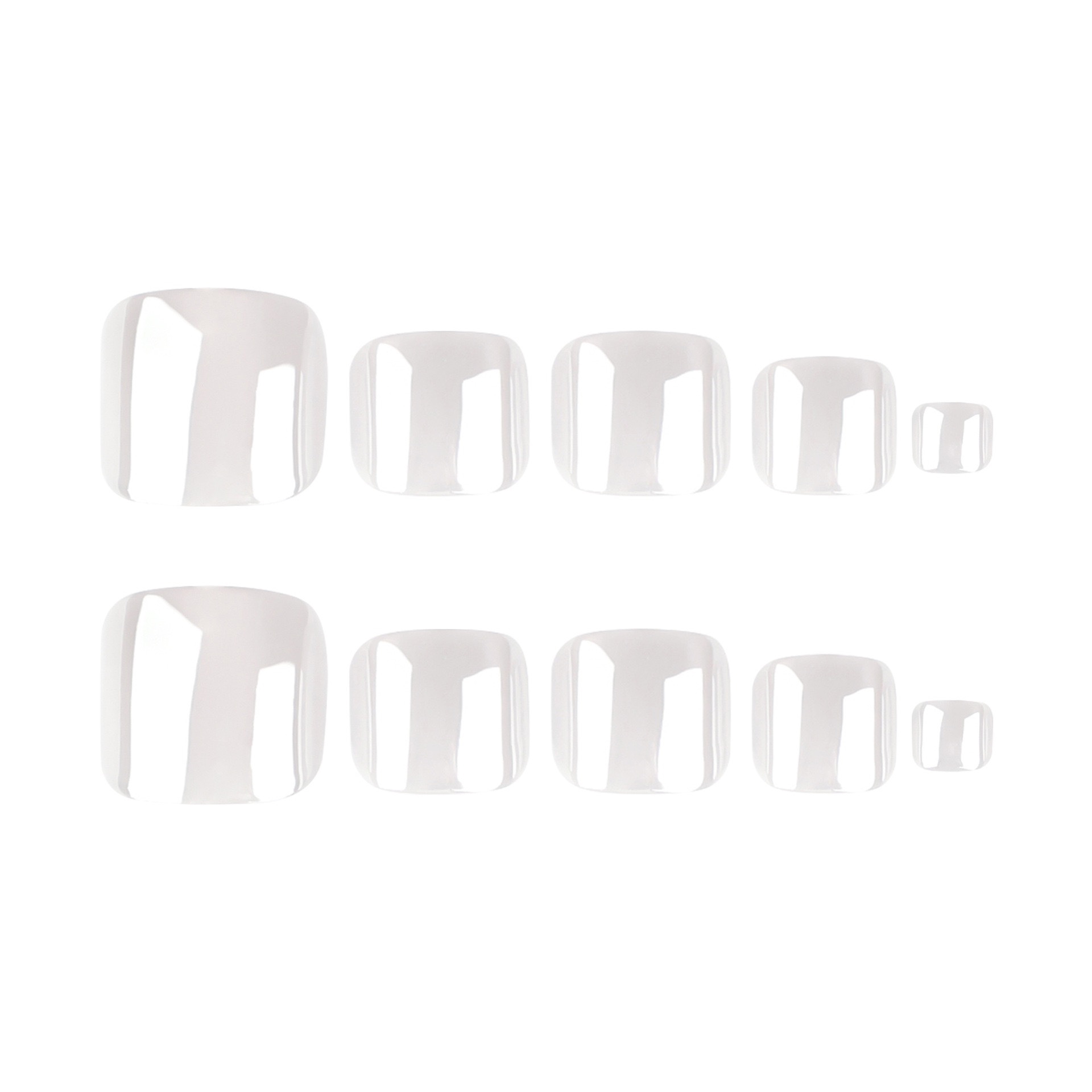 Aurora White Toe Nails