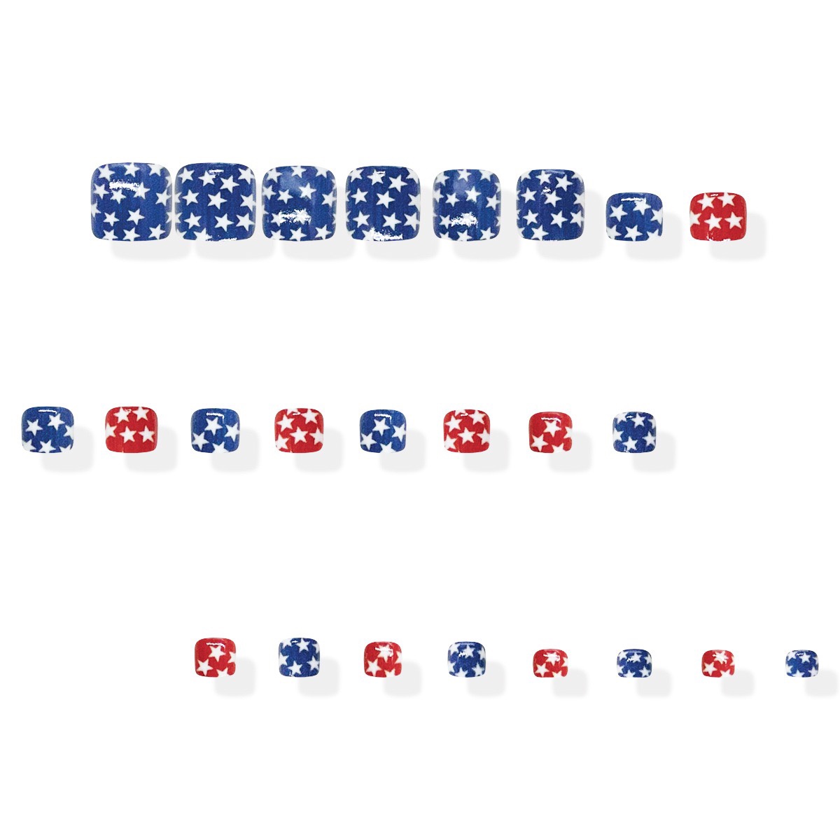 Independence Day Toe Nails