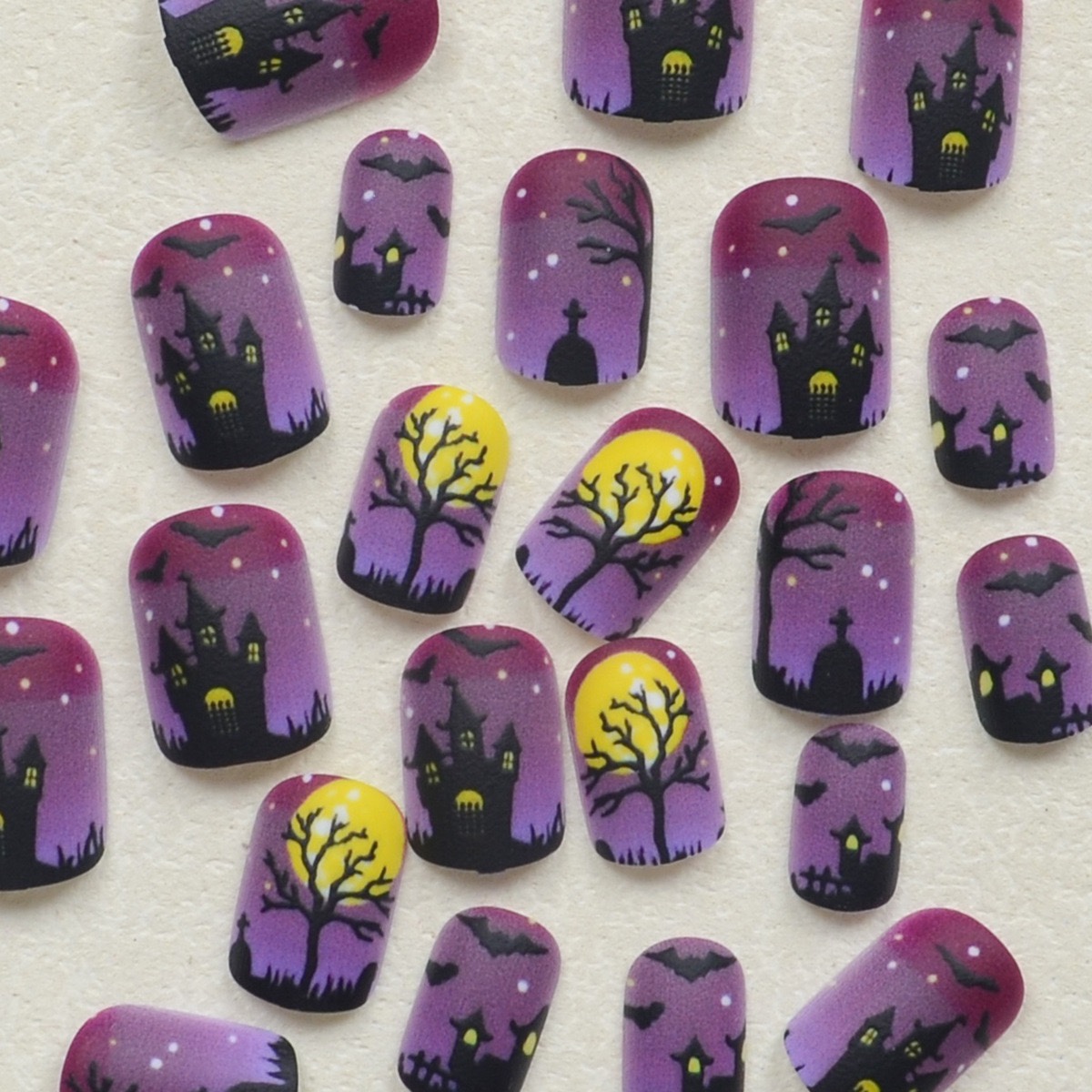 Haunted House Halloween Nails