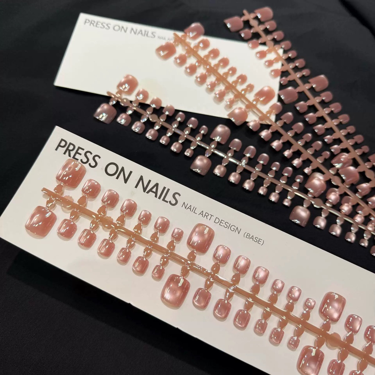 Light Pink Aurora Toe Nails 42pcs
