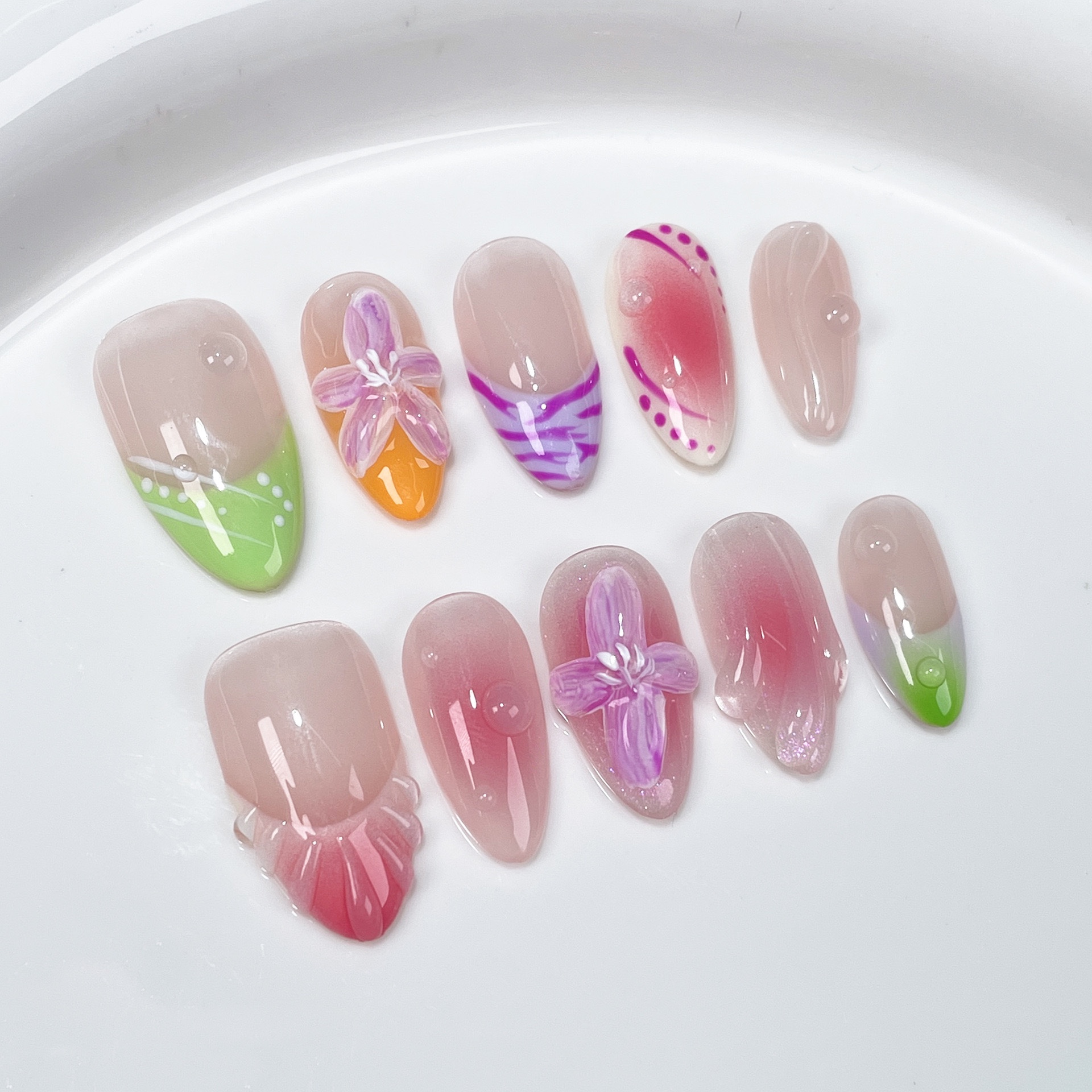 Hot Summer Handmade Nails