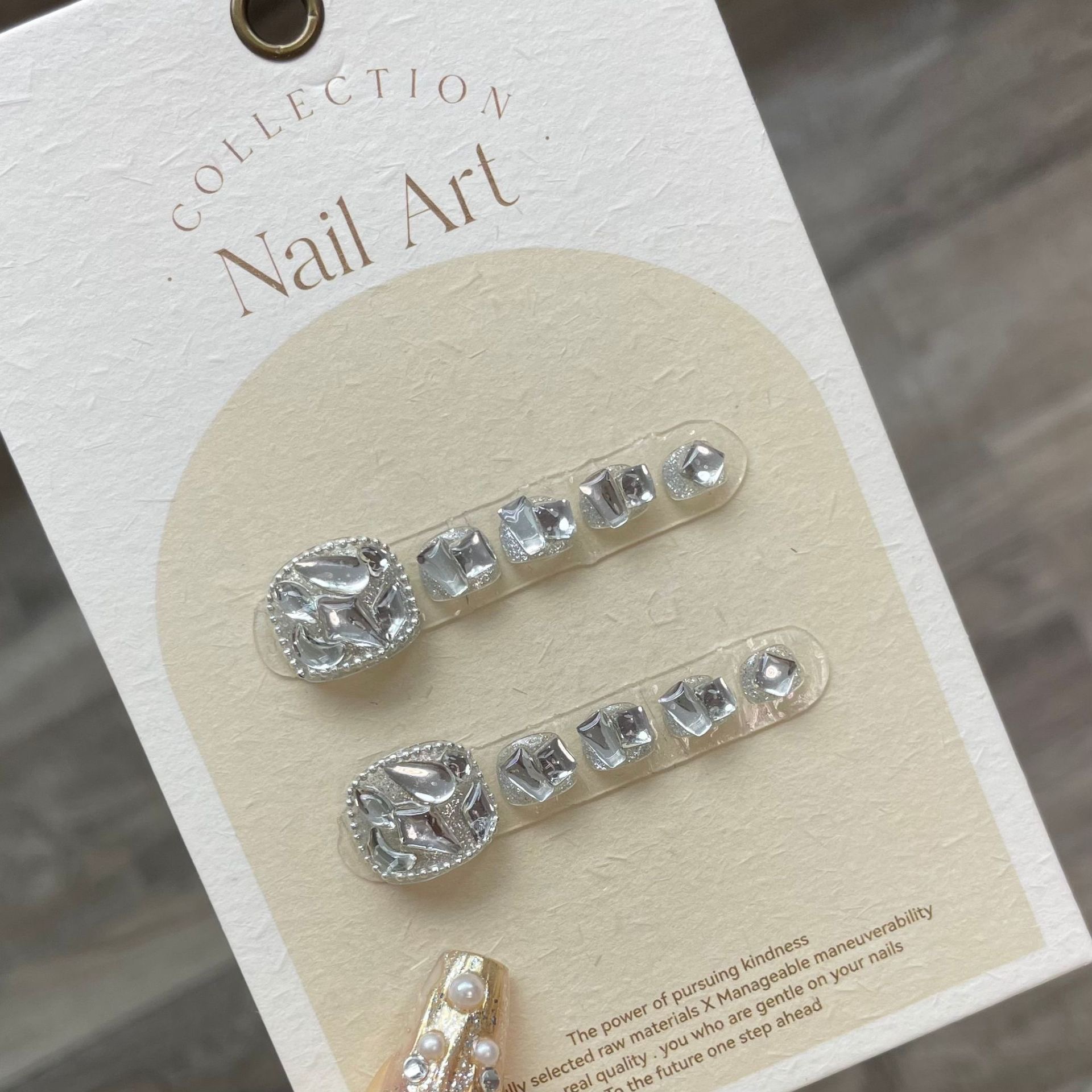 Diamond Toe Nails Handmade Nails