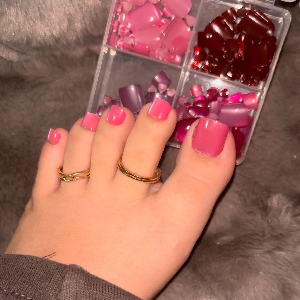 Four Colors Cat Eyes Toenails Set