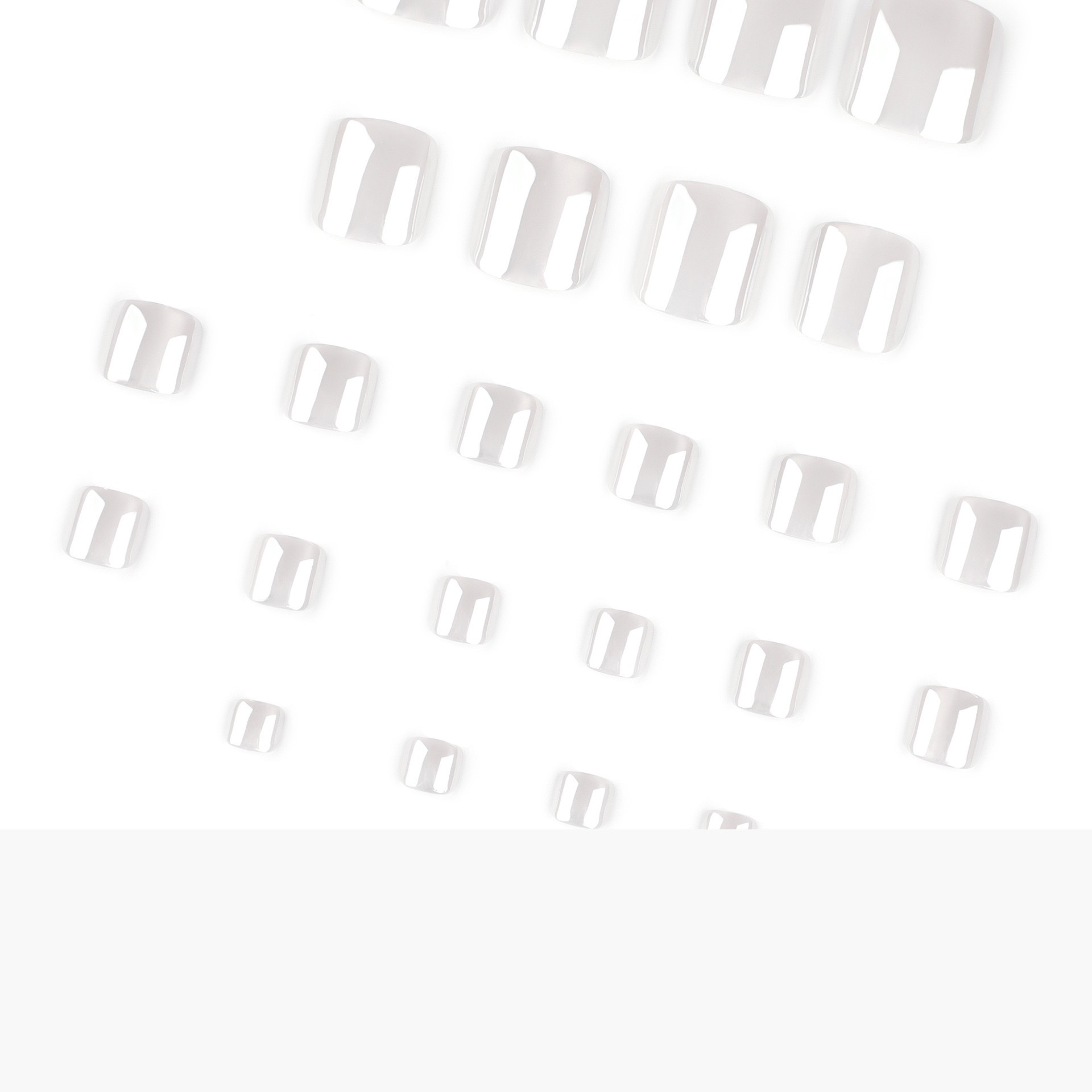 Aurora White Toe Nails