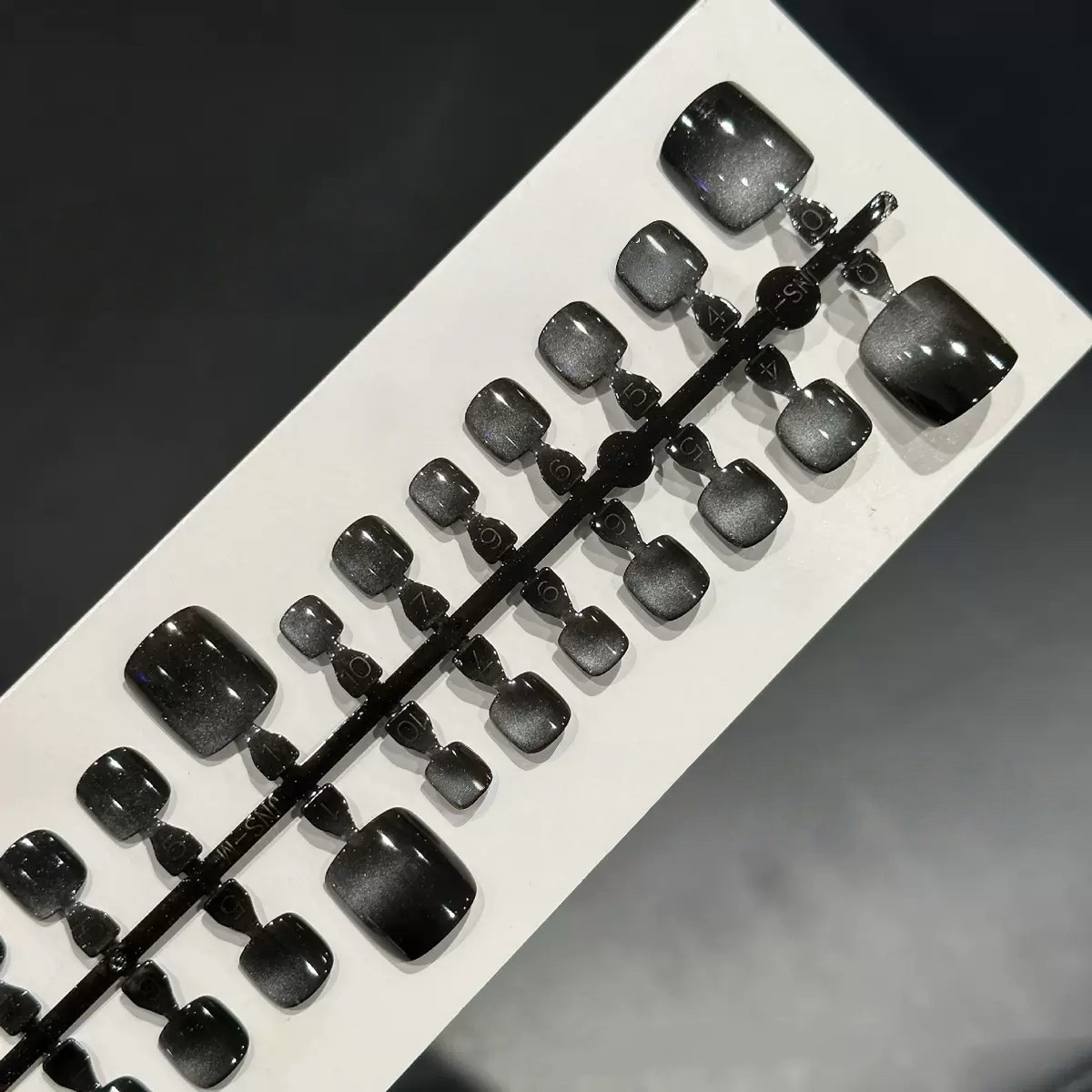 Black Cat Eyes Toenails 42pcs