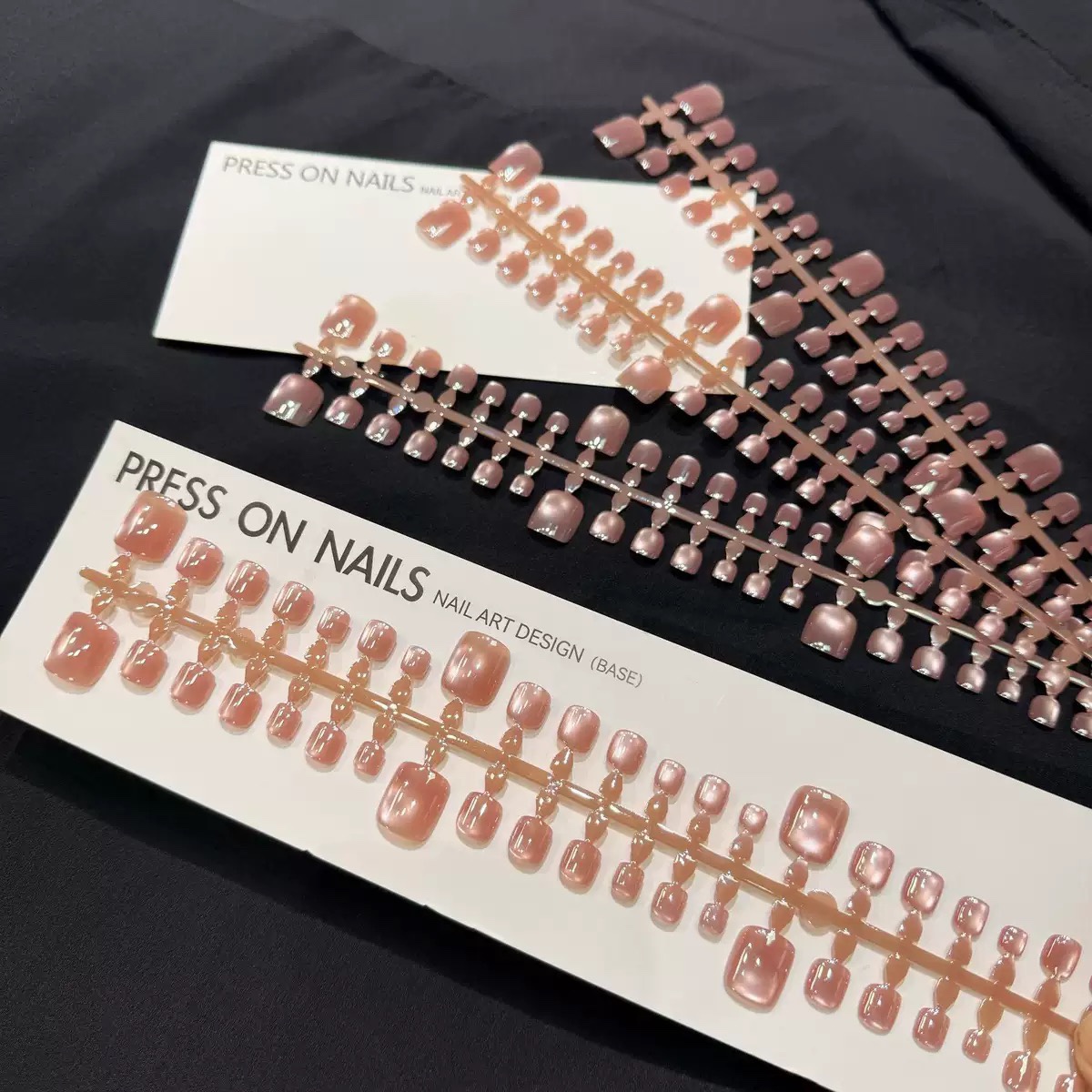 Light Pink Aurora Toe Nails 42pcs