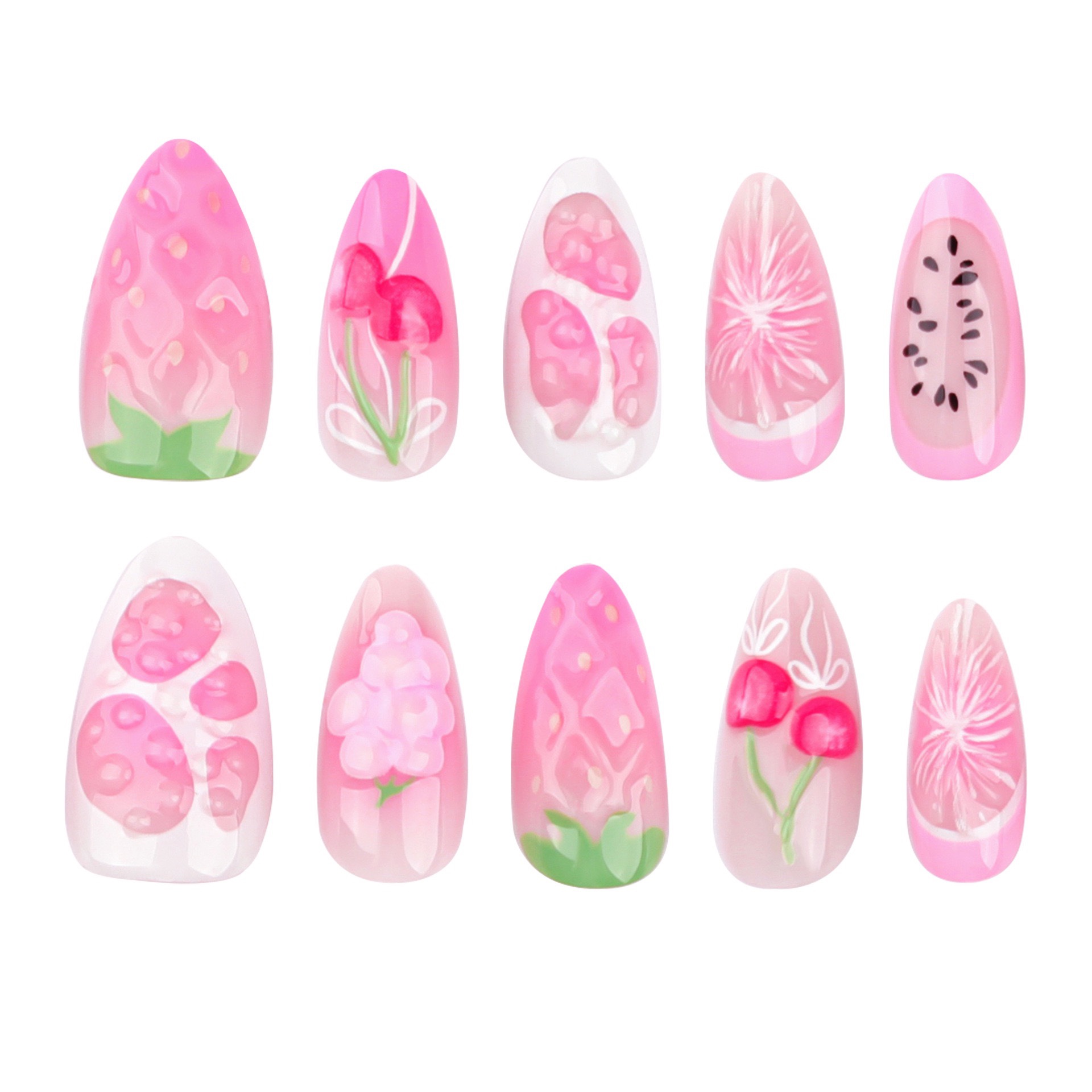 3D Fruits Medium Nails
