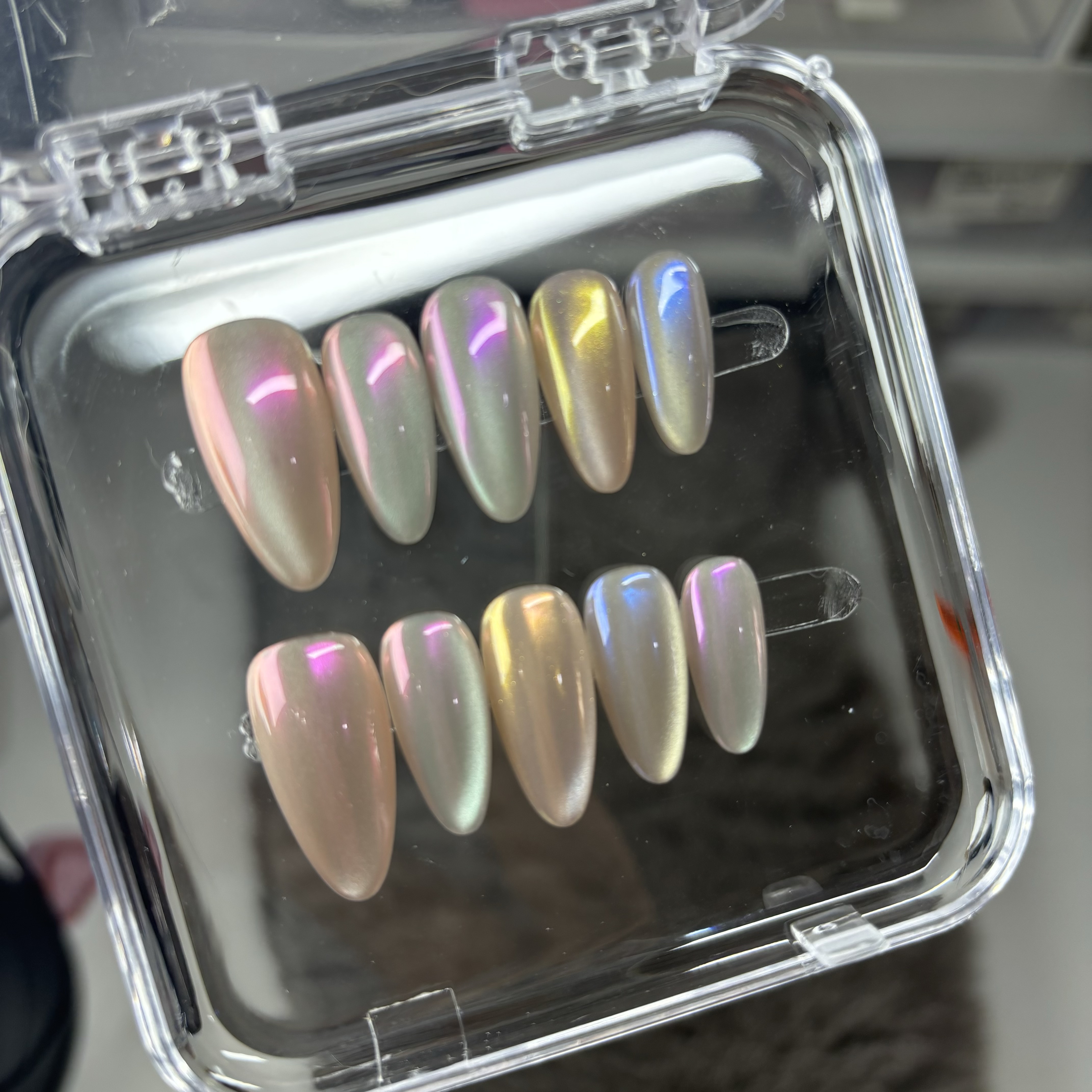 Kylie Rainbow Handmade Nails