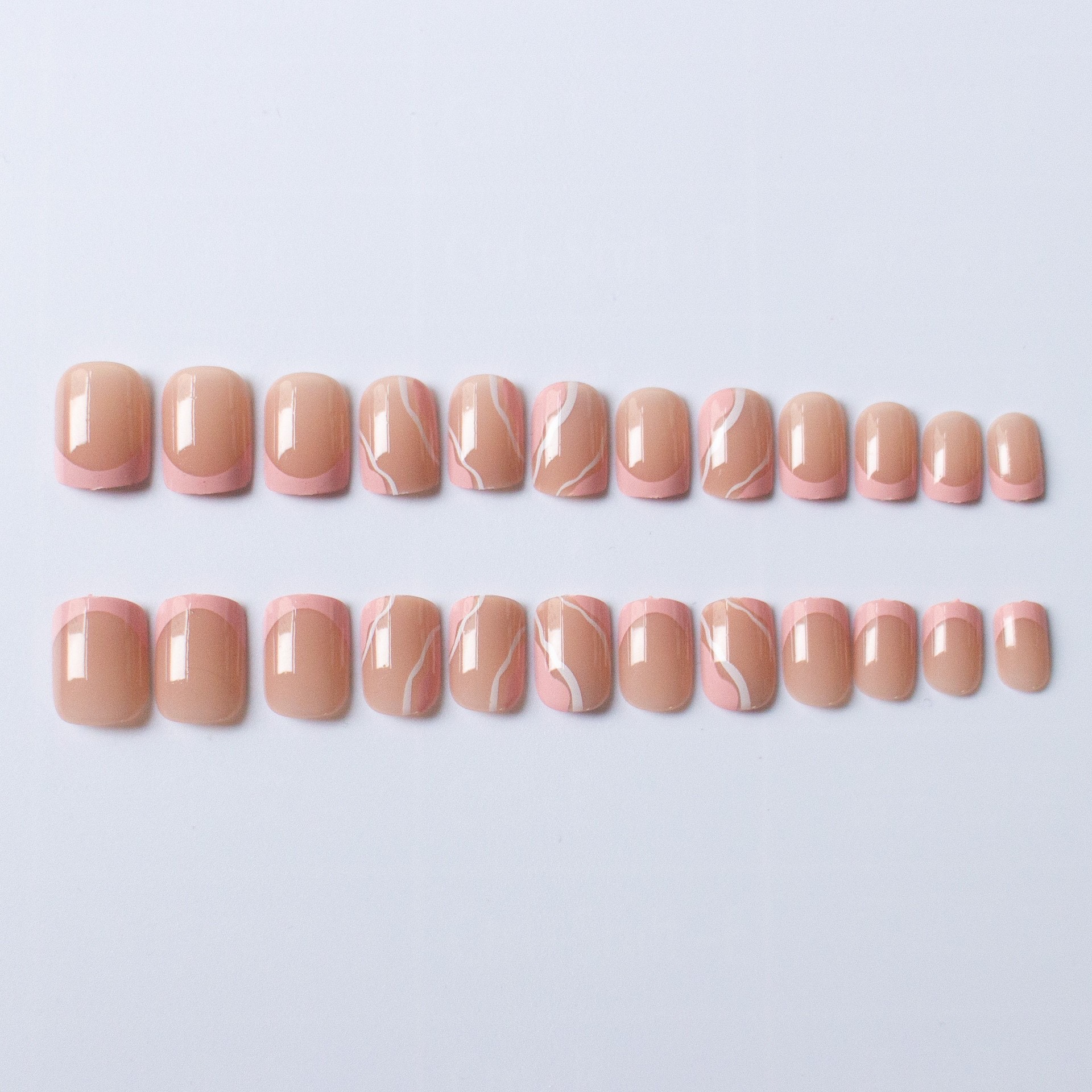 Pink French Short Nail