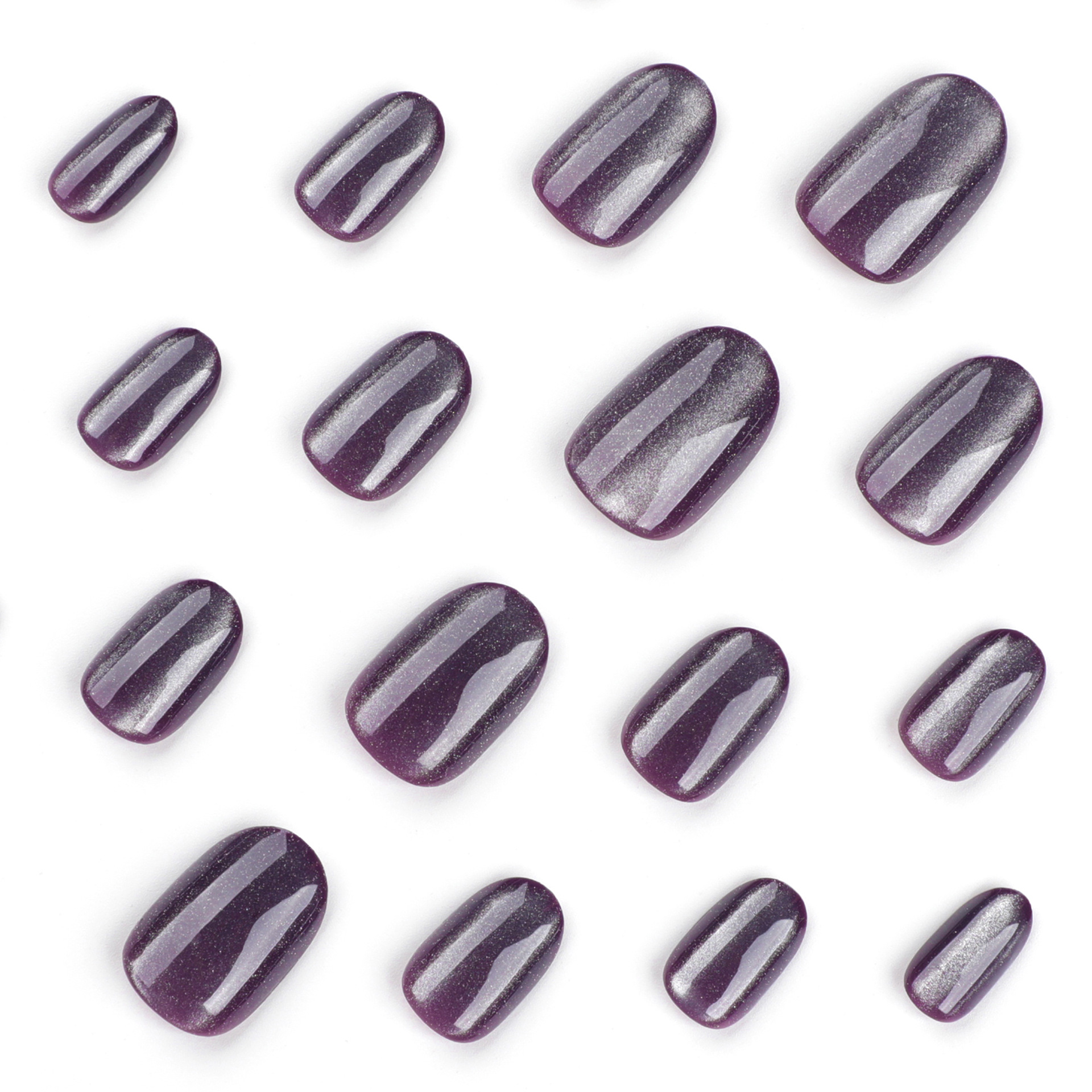 Deep Purple Short Nails