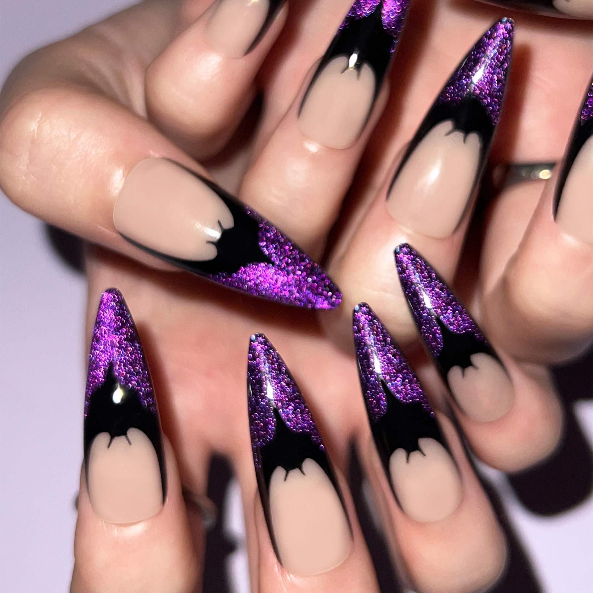 Halloween Spider Long Nails
