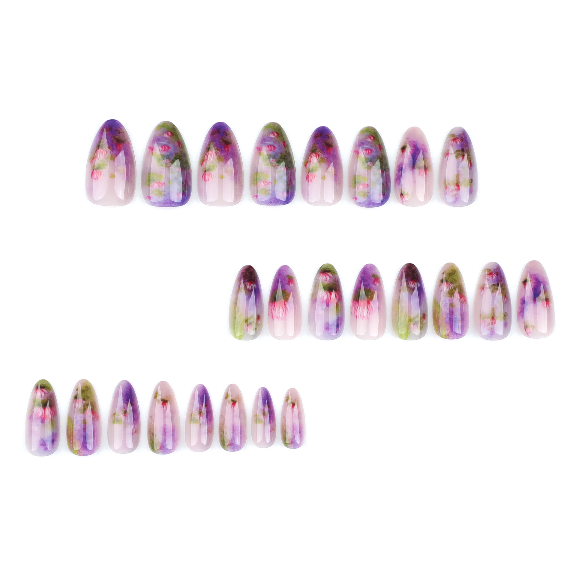 Lavender Garden Medium Nails