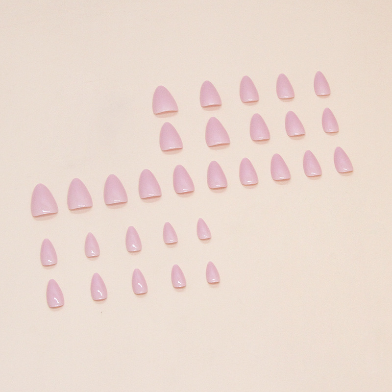 Solid Pink Medium Nails