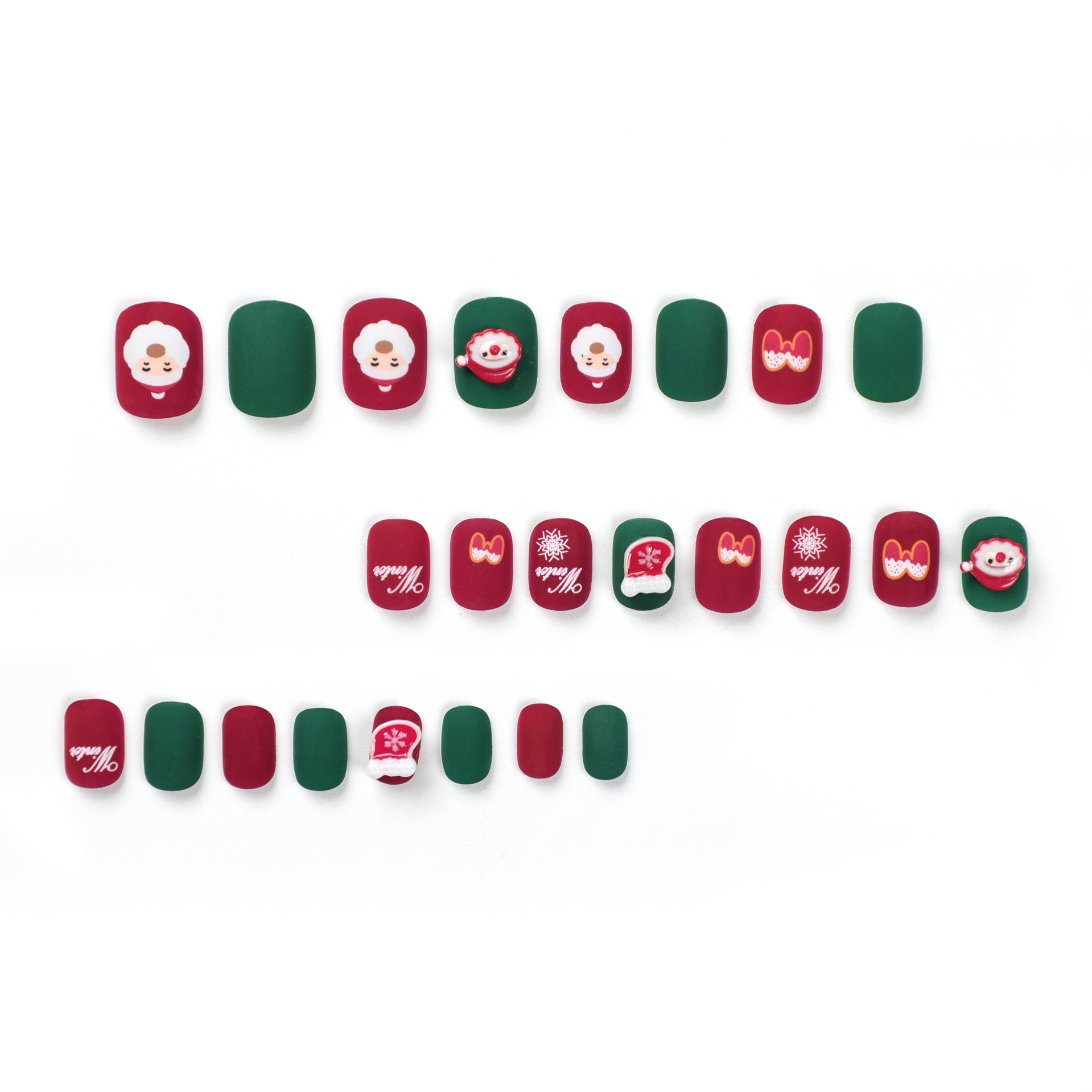 Santa Claus Christmas nails