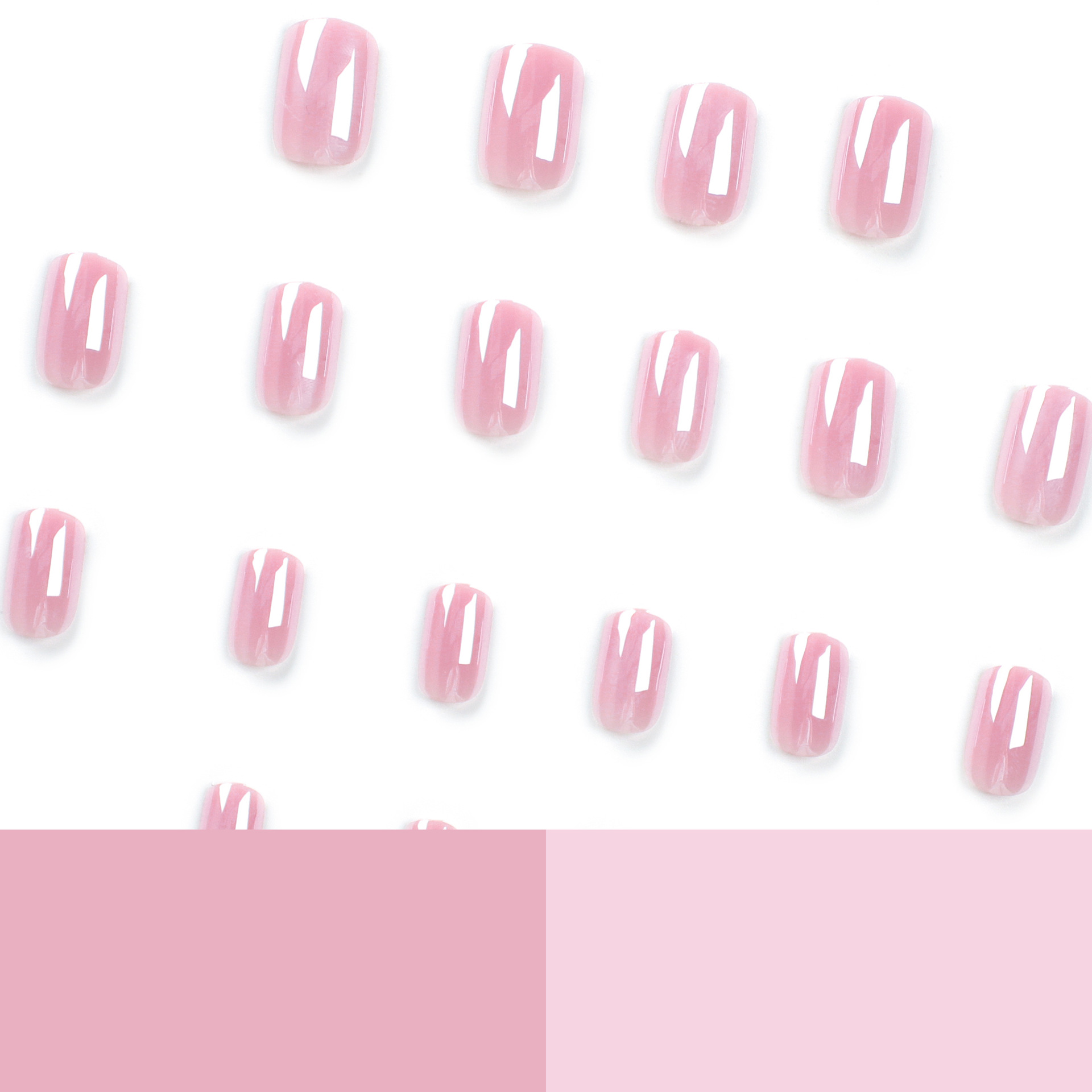Aurora Light Pink Short Nails