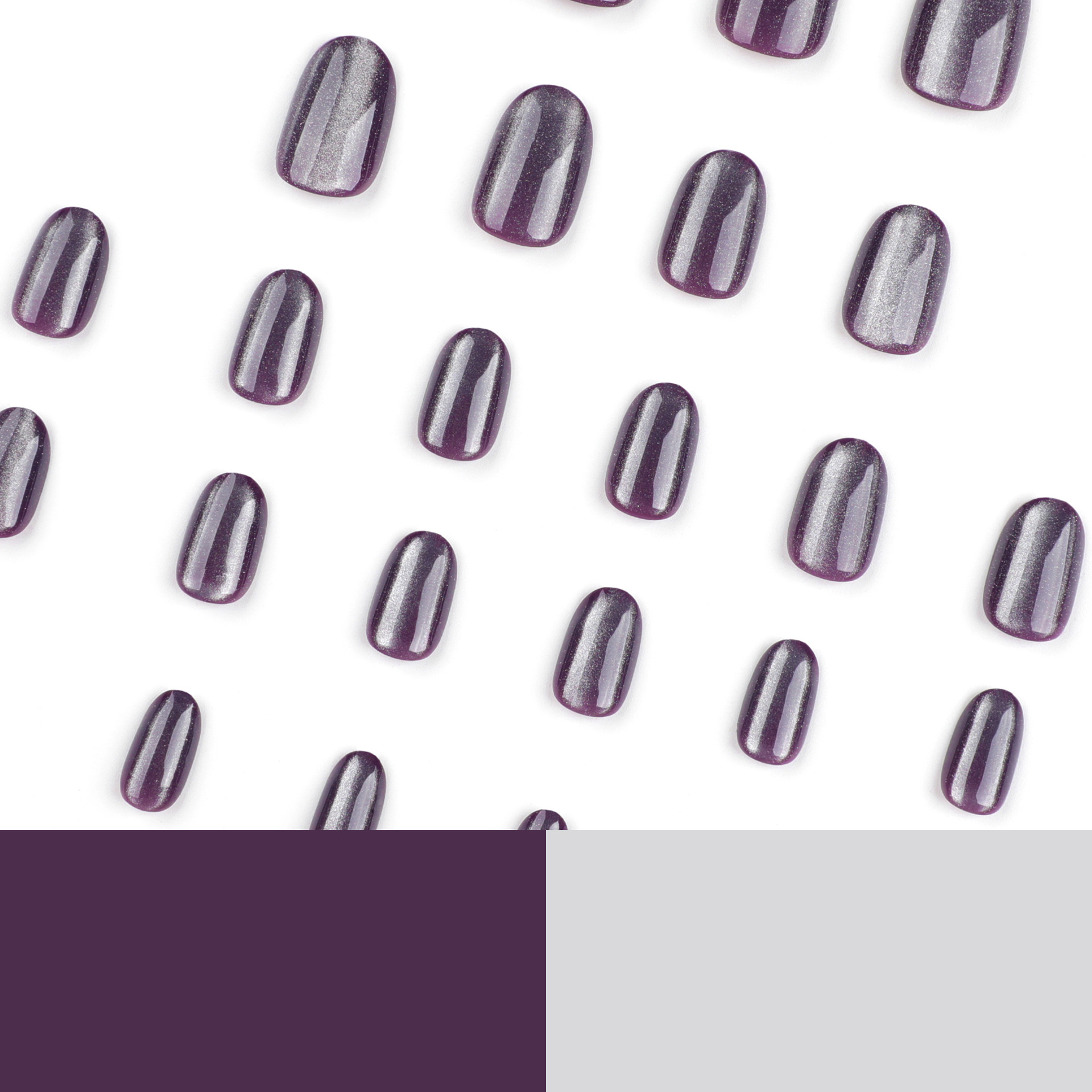 Deep Purple Short Nails