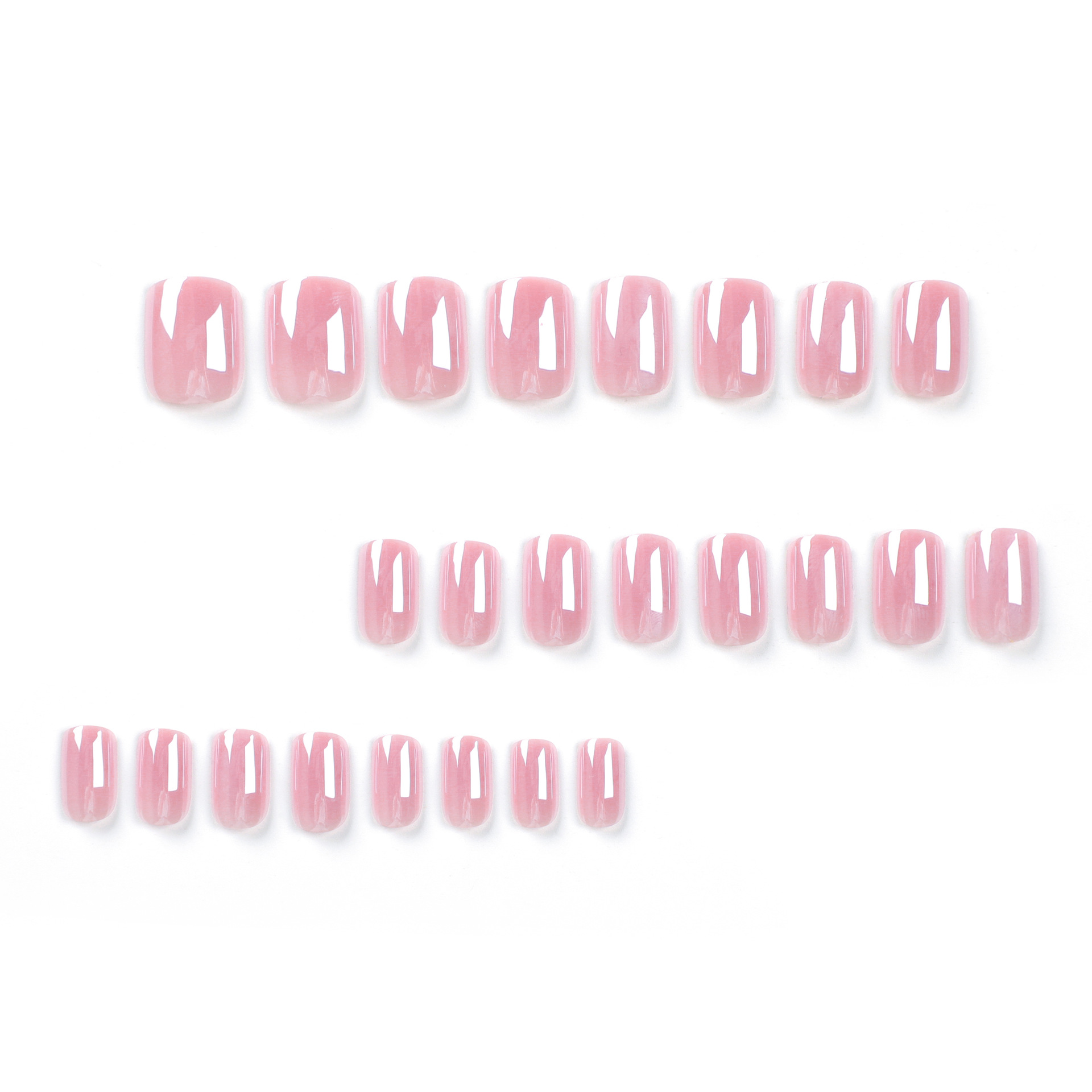 Aurora Light Pink Short Nails