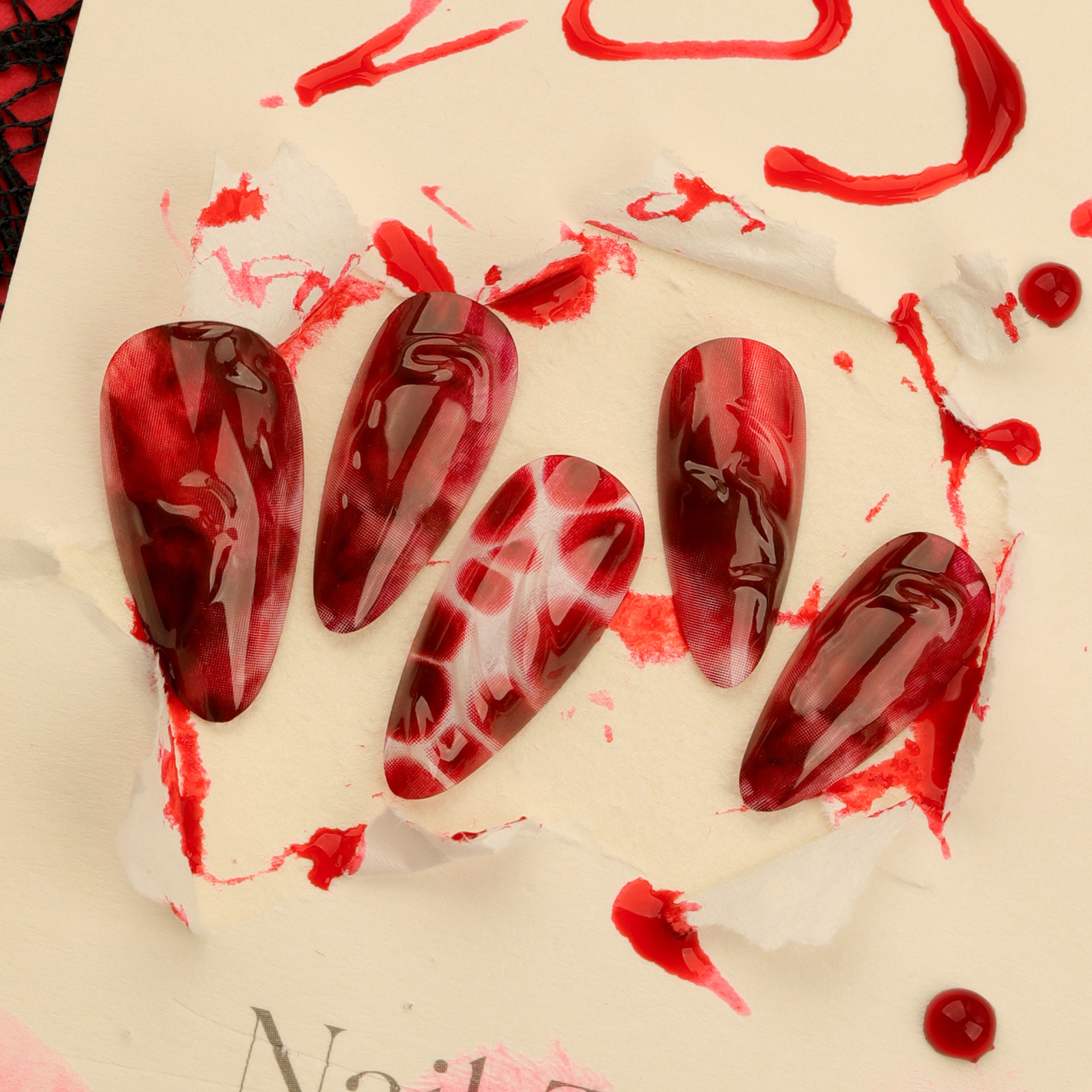 Najran Red Halloween Nails