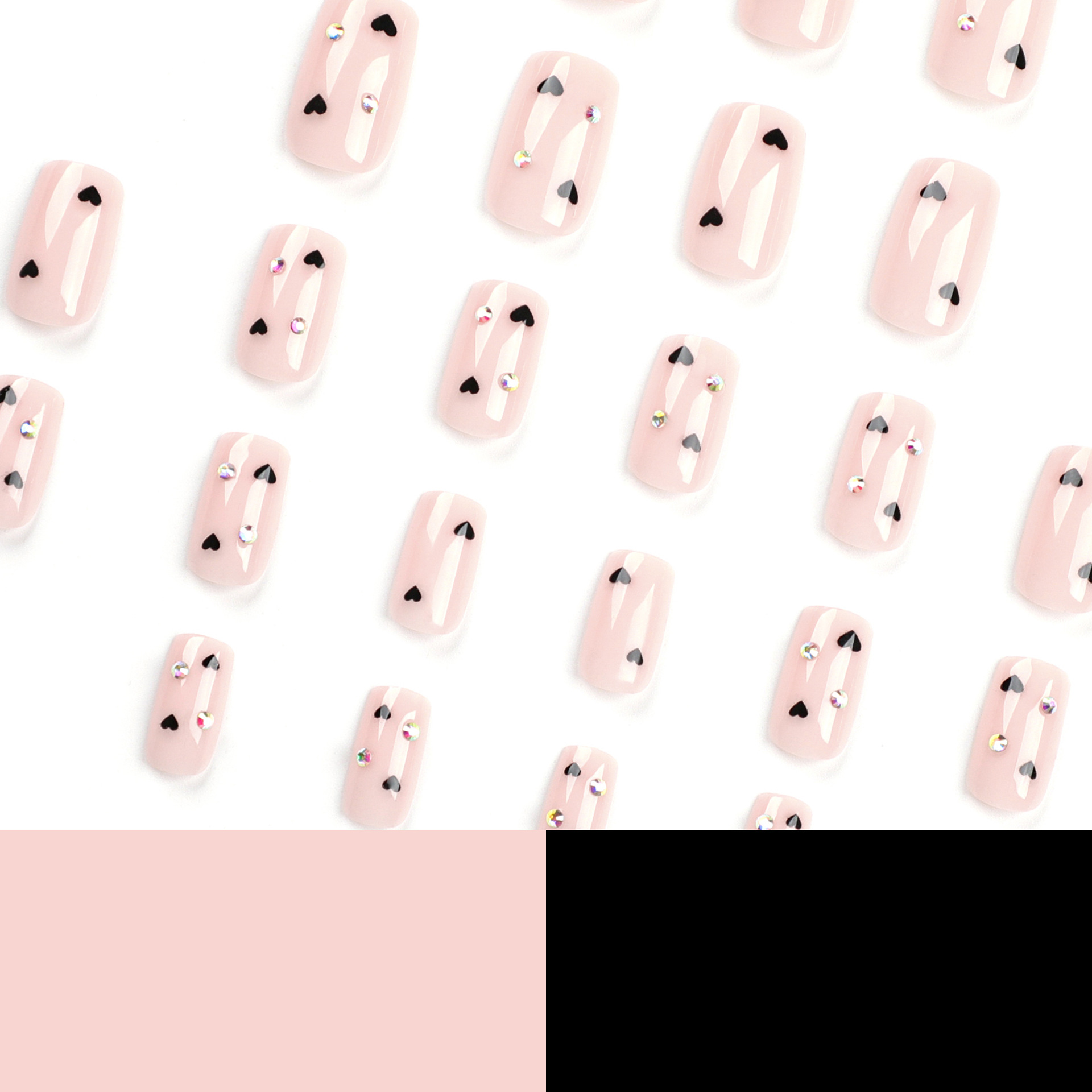 Simple Heart Medium Nails