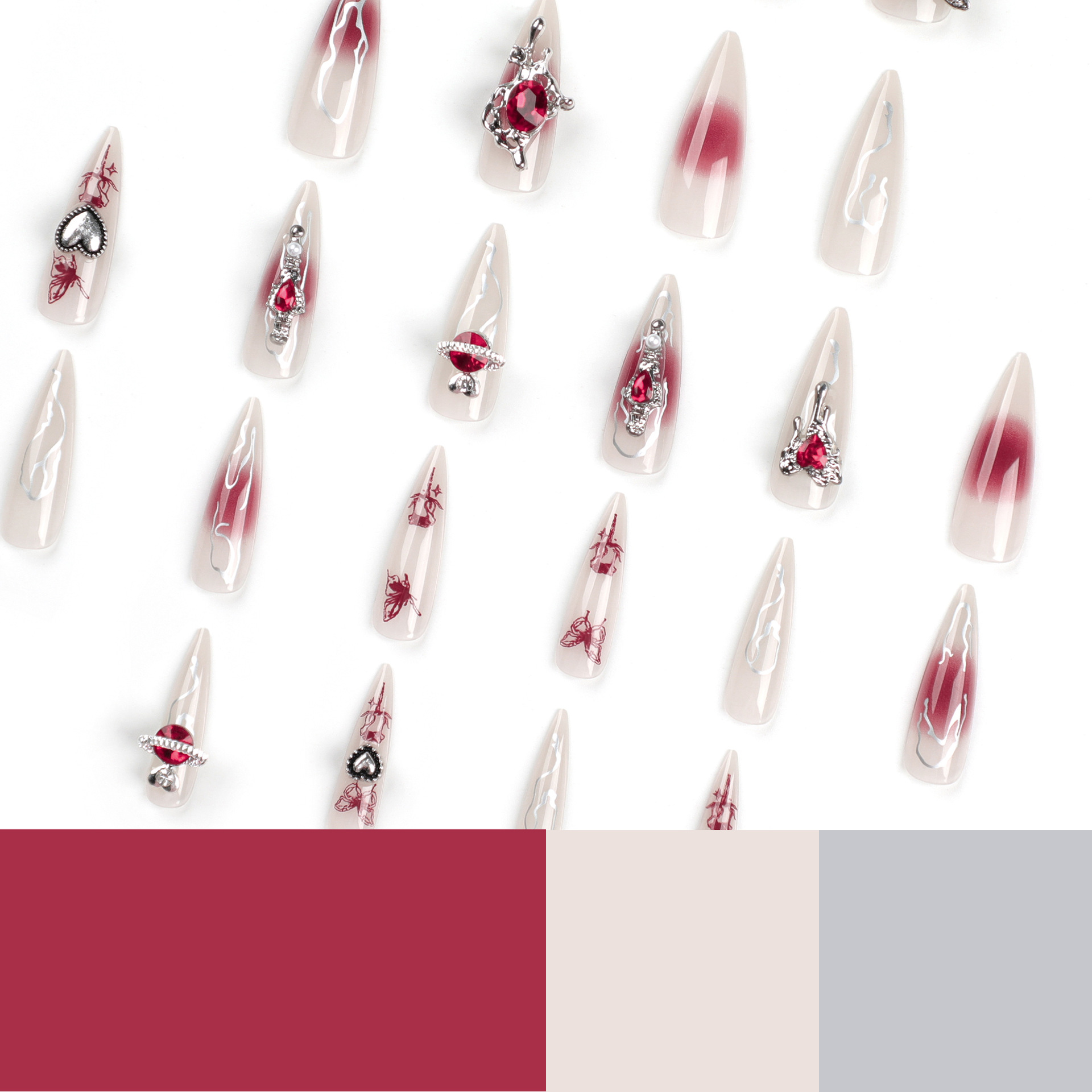 Chrome Hearts Long Nails