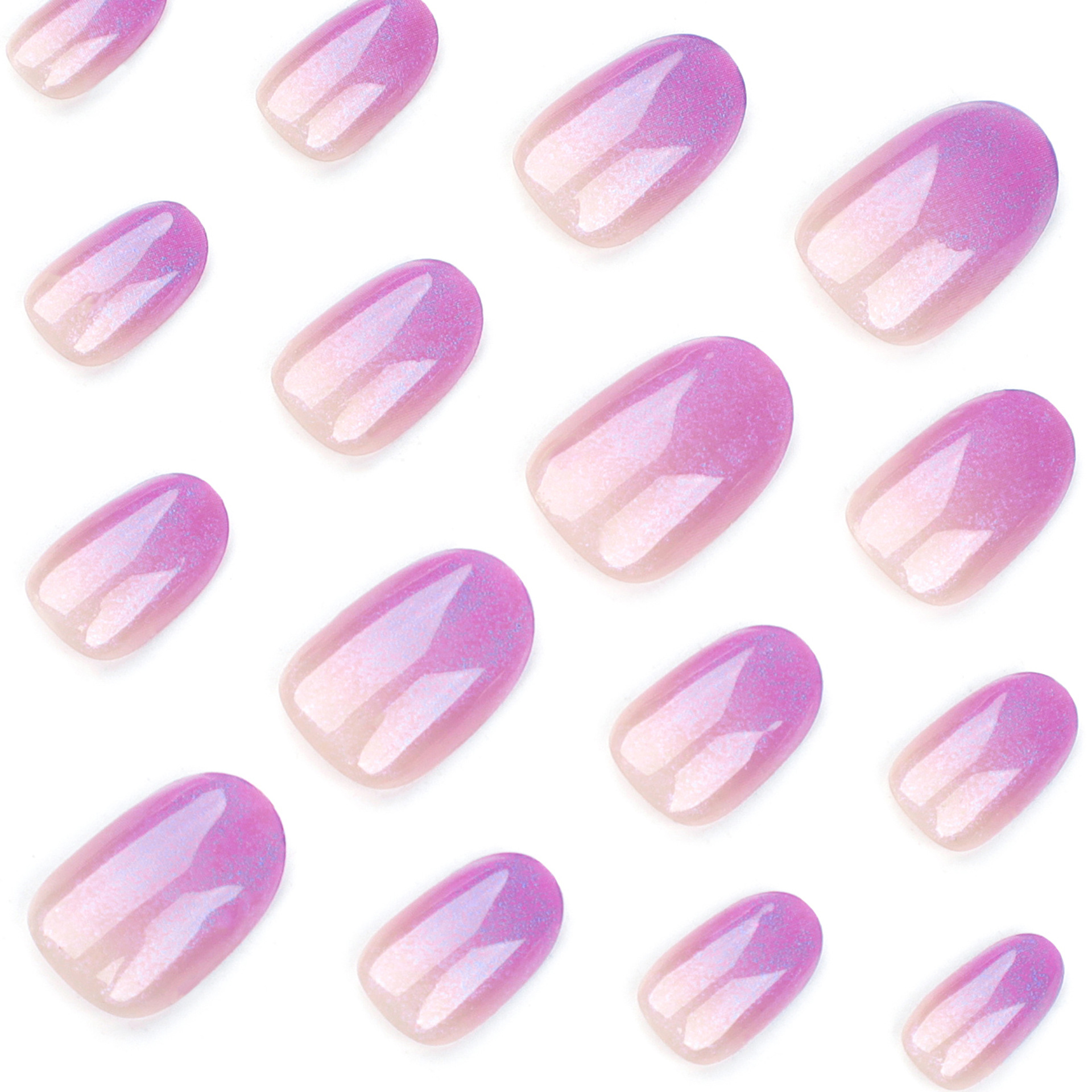 Ombre Purple Short Nails