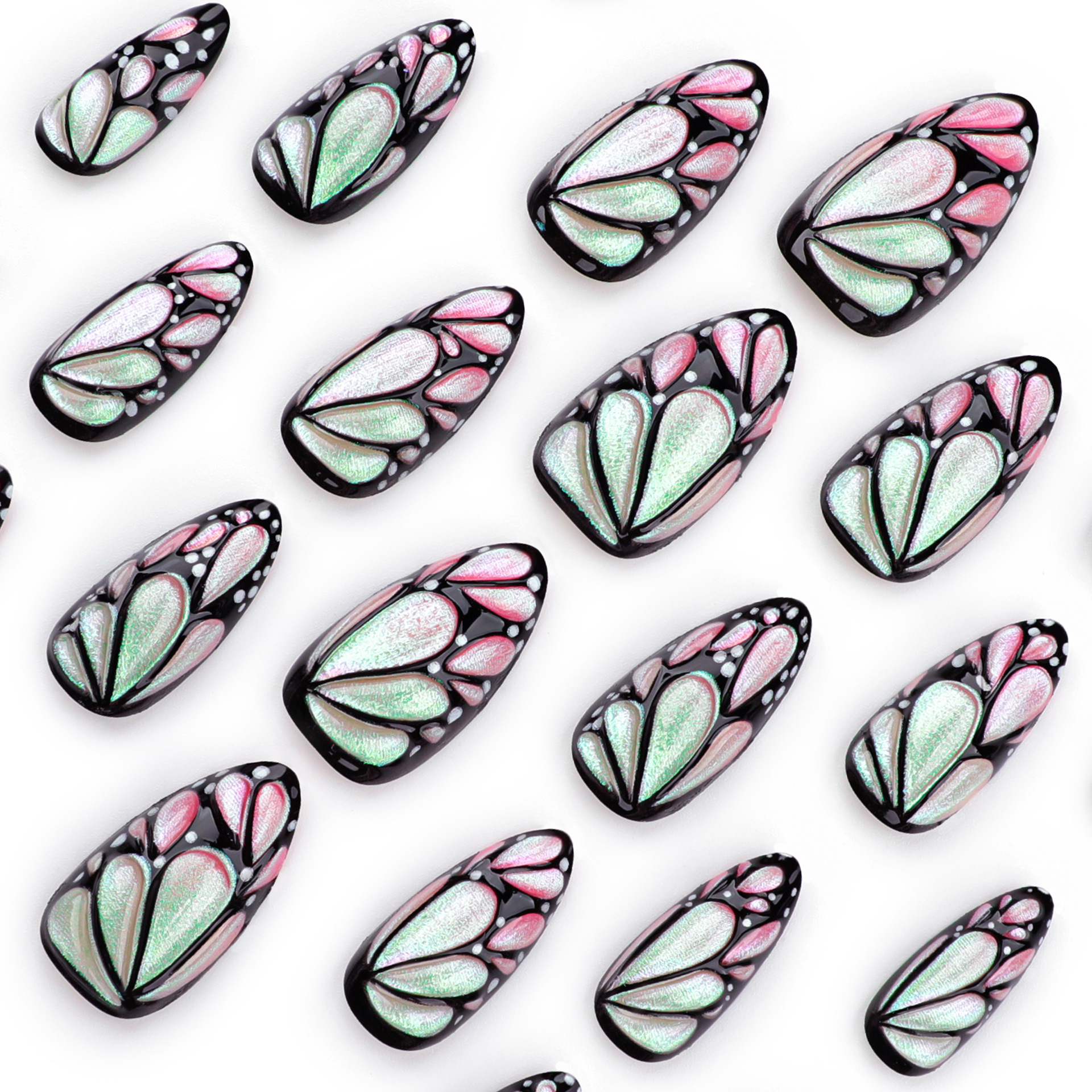 3D Butterfly Wing Medium Nails