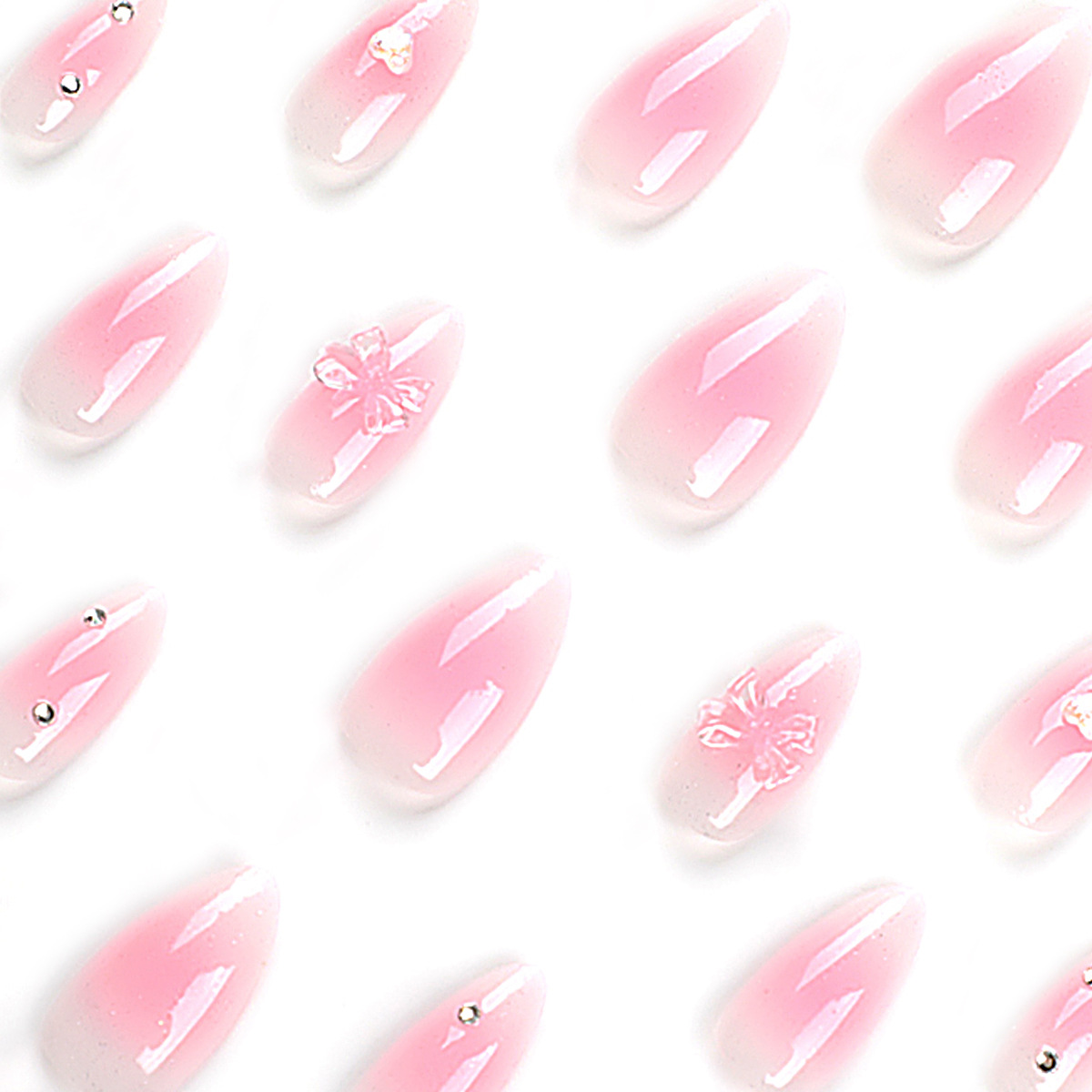 3D Ombre Blusher Medium Nails